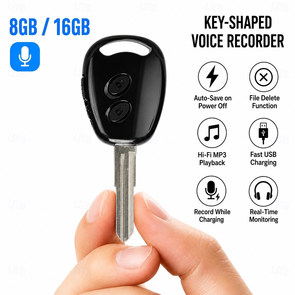 M8 Mini Digital Röstinspelare – Röstaktiverad Nyckelringsstil Ljudinspelare Portabel MP3 Spelare Gåva Idé 2026 - $48.99 –P1