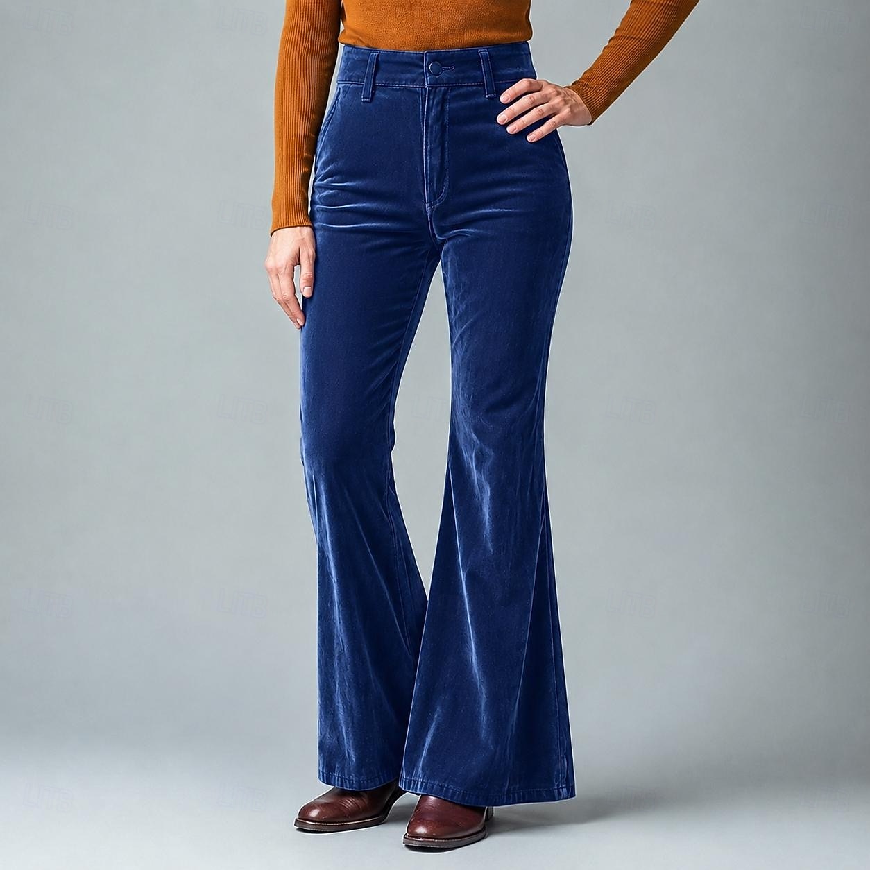 Retrò Vintage Hippie Anni '70 Pantaloni Pantaloni a zampa d'elefante Pantaloni a zampa Hippie Disco Tinta unica Costume Per uomo Halloween Carnevale Festival Musicale Feste Abbigliamento Quotidiano del 2026 a $32.99 –P1
