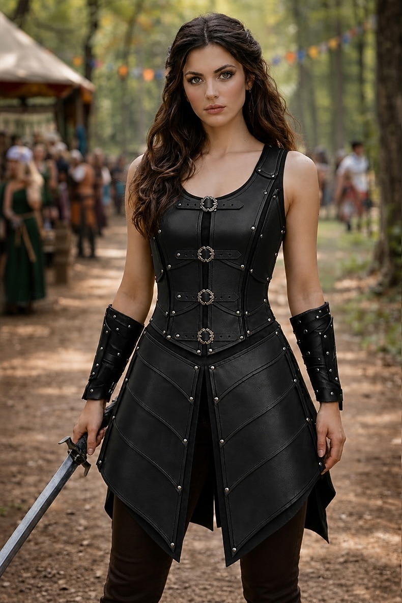 Medieval Renascentist Rochii Arme si Armuri Γιλέκο Războinic Fecioara scutului Barbar Costume de fancy Pentru femei Viching Fantezie Halloween Carnaval Performanță LARP Ren Faire Adulți Rochie 2026 - $82.99 –P11