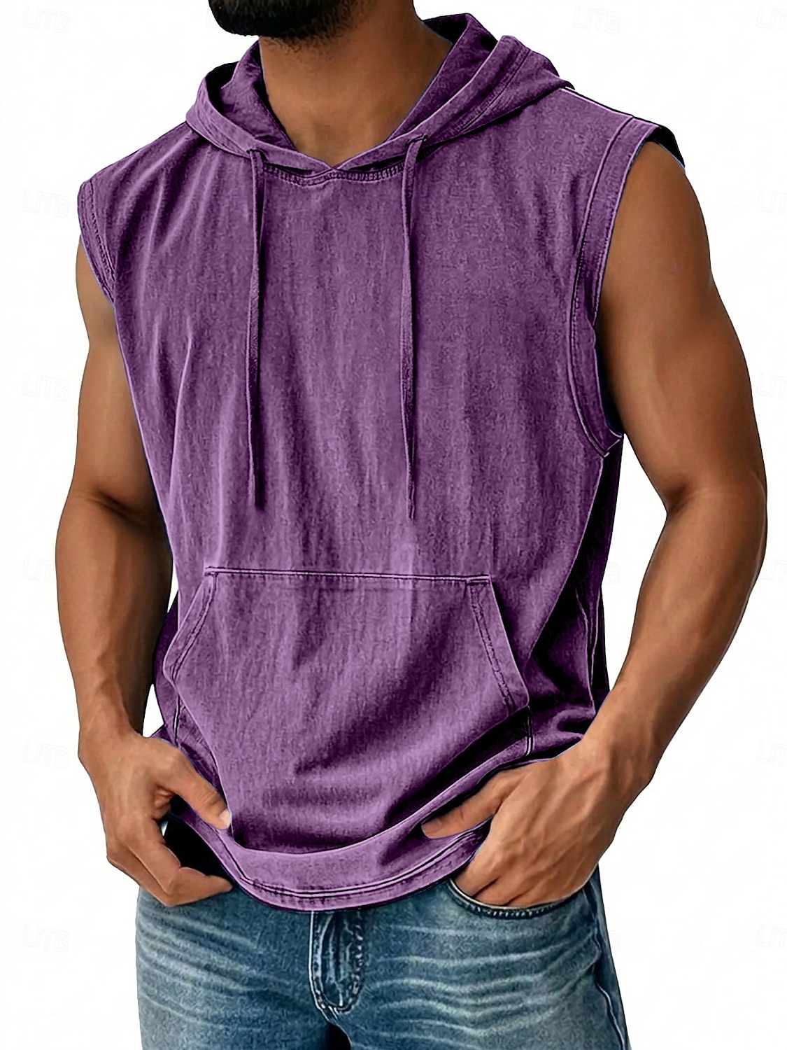 Men's Tank Top Vest Top Undershirt 100% Cotton Acid Wash Shirt Sleeveless Hooded Summer Plain Fashion Designer Basic Pocket Plain Casual Vacation Street Blue Black Navy Blue Top Tee for Men 2026 - $27.99 –P5