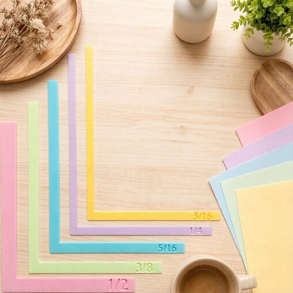 5/7-teiliges Set mit Ausrichtungshilfen aus Papier für die Kartenherstellung, inklusive Aufbewahrungsetui, farbcodierte Werkzeuge mit Größenmarkierungen 2026 - $15.99 –P8