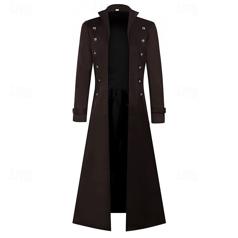 Medieval Renascentist Steampunk Geacă Palton Mâneci Lungi Vampiri Aventurier Doctorul ciumei Costume de fancy Bărbați Steampunk Halloween Carnaval Mascaradă Petrecere / Seara Târgul Renașterii LARP 2026 - $43.99 –P5