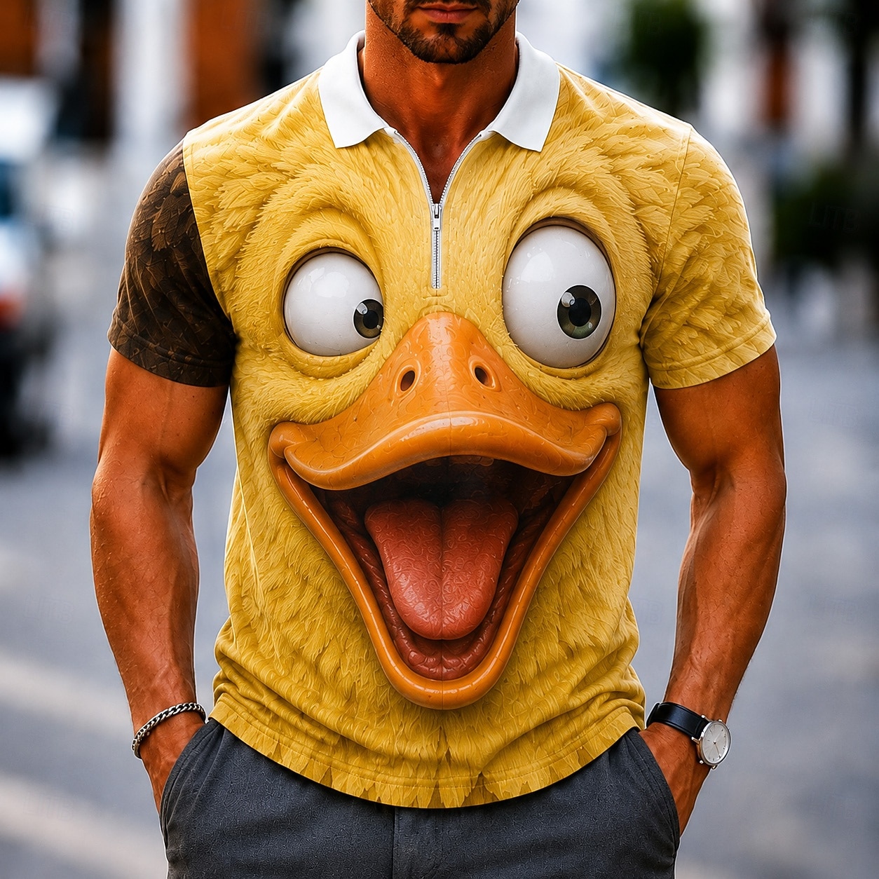 Bărbați Animal Desene 3D Tricouri polo Tricouri polo cu fermoar Manșon scurt Tricouri de polo Cămăși cu guler Casual În aer liber Îmbrăcăminte Atletică Imprimare 3D Material Plasă care Respiră Polo 2026 - $22.99 –P3
