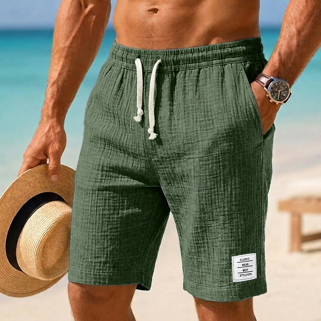 Per uomo Shorts Pantaloncini Estivi Shorts da Spiaggia Pantaloncini casual Coulisse Elastico in vita Tinta unica Testurizzato Comodità Traspirante Corto Casuale Quotidiano All'aperto Moda Retr del 2026 a $25.99 –P8