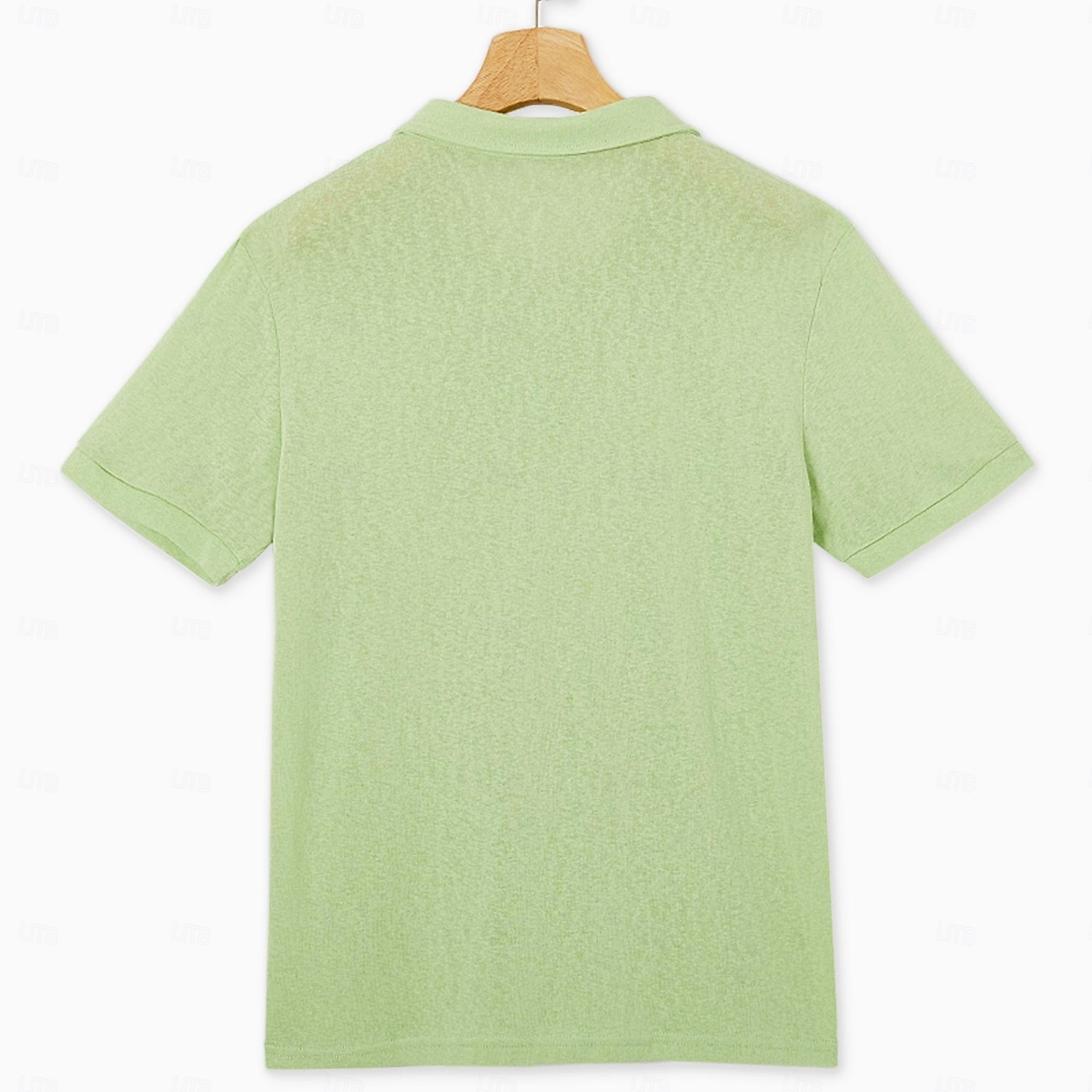 Homens Camisa de linho Camisas Polo Casual Férias Clássico Manga Curta Férias Moda Tecido Textura Botões Verão Primavera Normal Azul Céu Preto Rosa Verde Azul Claro Camisa de linho de 2026 por $20.99 –P4