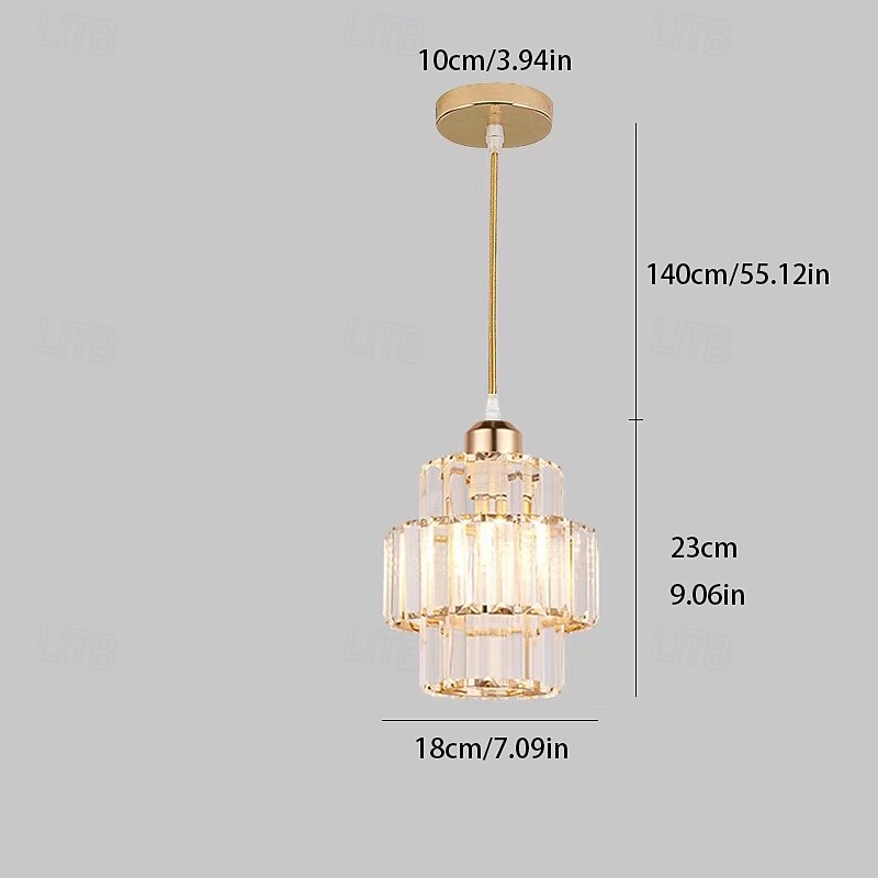 Modern Crystal Ceiling Light, E27 Crystal Chandelier Ceiling Lamp, Round Lampshade for Hallway, Stairs, Living Room, Bedroom, Kitchen, Bar, Restaurant 2026 - $54.99 –P14