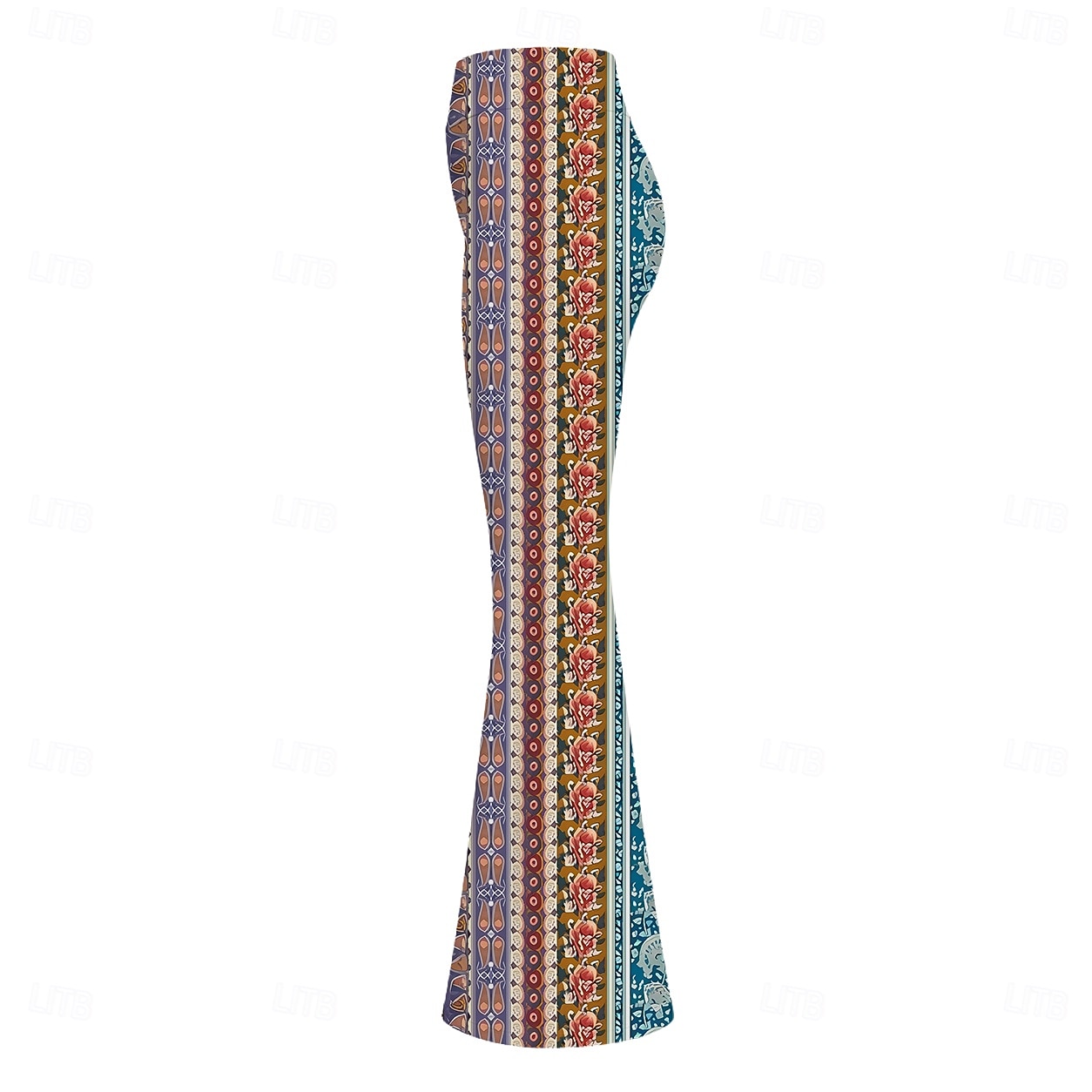 Retro Antiguo Hippie Años 70 Longitud Larga Tipo Canguelo Los pantalones de campana Hippie Disco Estampado Ajustado / Acampanado Disfraz Mujer Víspera de Todos los Santos Carnaval Festival de Música 2026 - $30.99 –P4