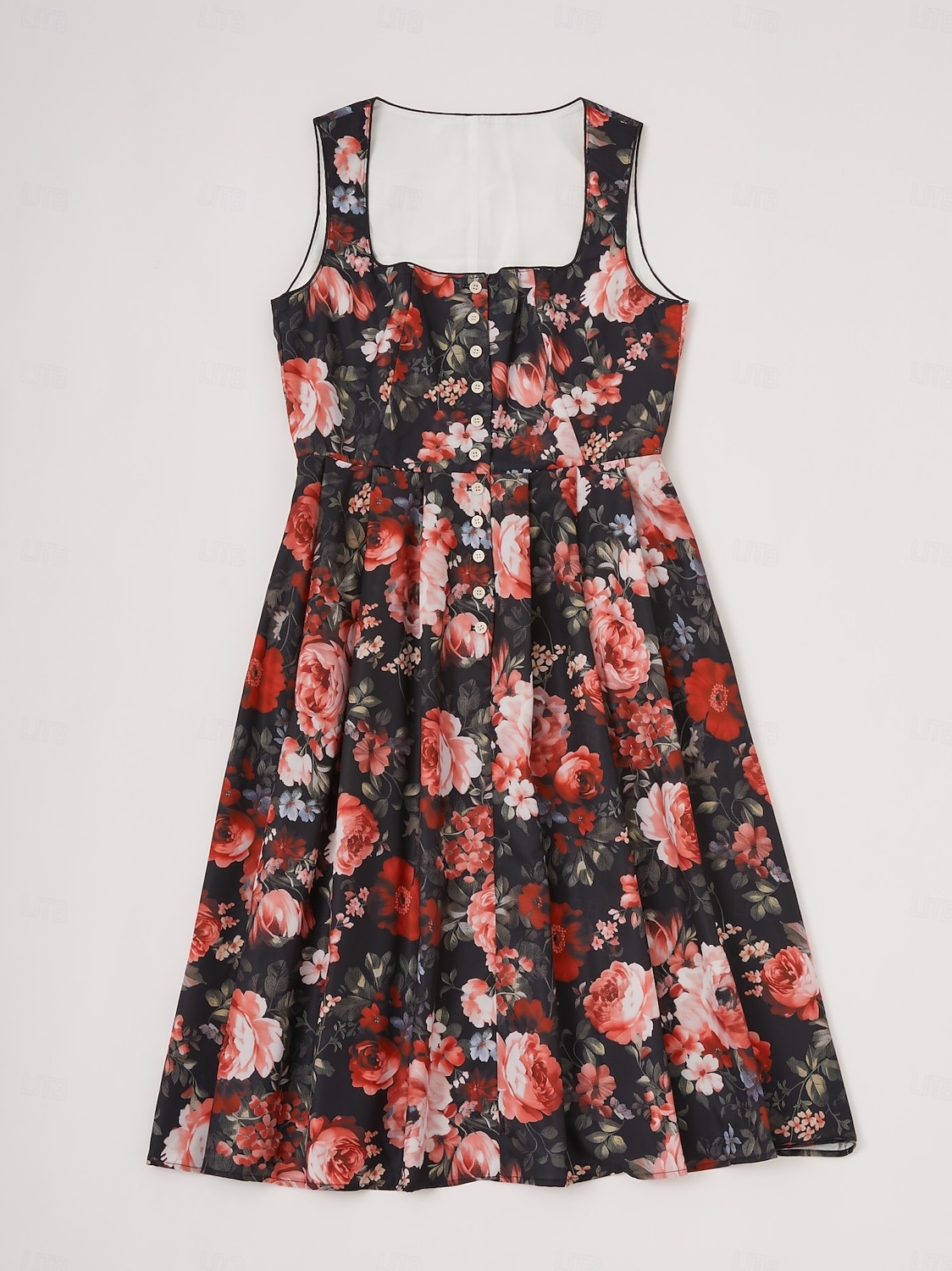 Damen Floral Dirndl Kleid mit Schürze Oktoberfest Bayerischer Karneval Bierfestival Trachtenkleid Traditioneller Stil 2026 - $68.99 –P3