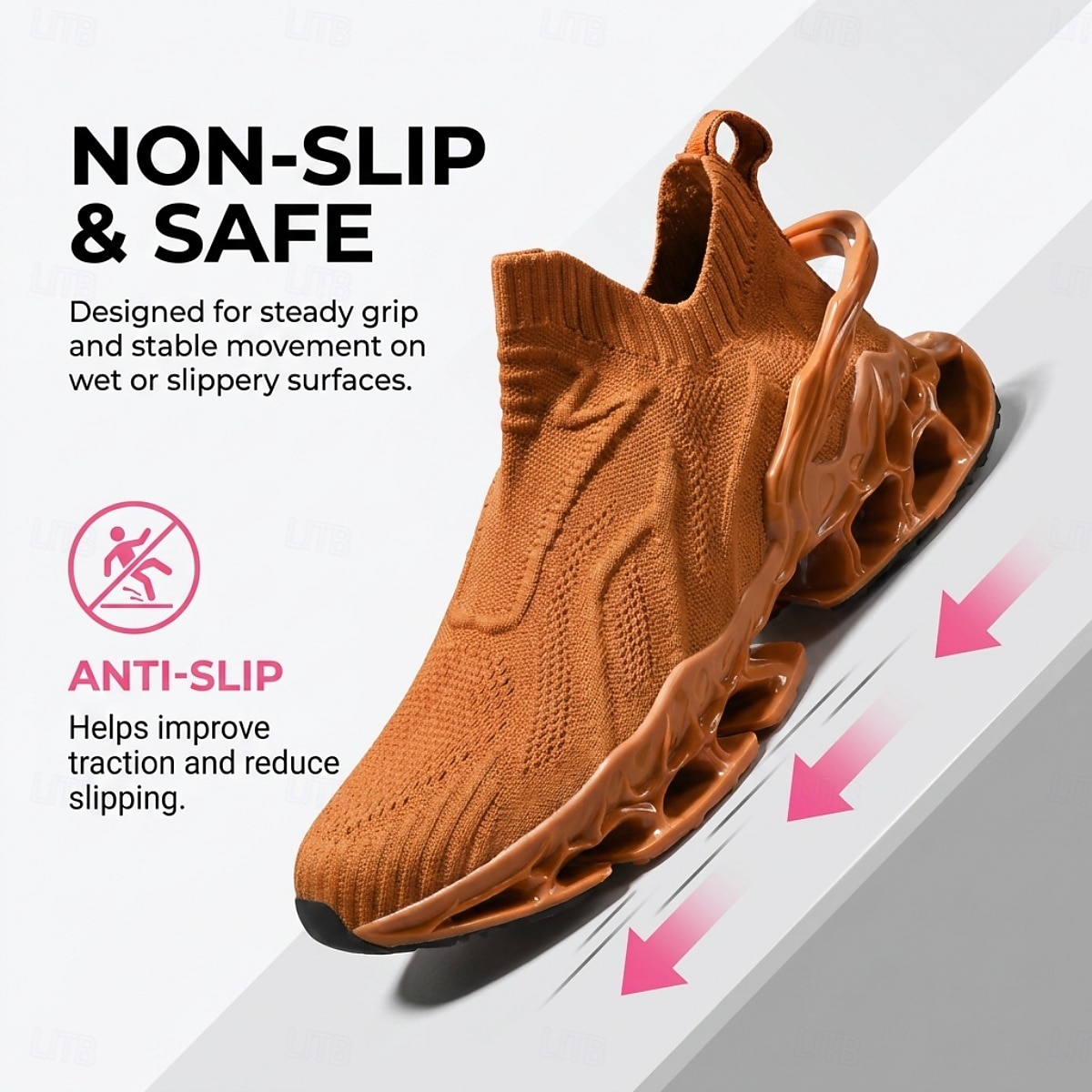 Zapatillas deportivas de punto transpirables para hombre, ligeras y sin cordones, ideales para caminar y correr, para uso casual, viajes, fitness, actividades al aire libre y comodidad diaria. 2026 - $59.99 –P3