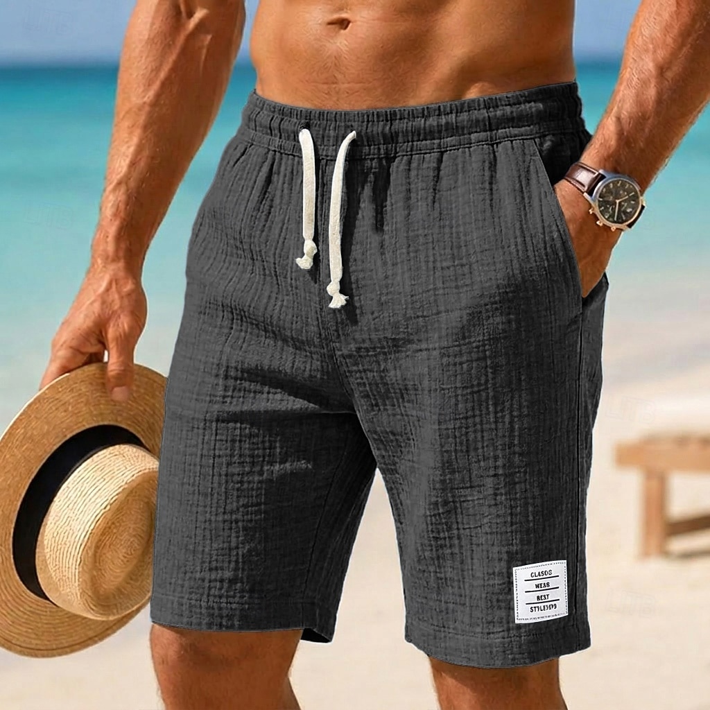 Per uomo Shorts Pantaloncini Estivi Shorts da Spiaggia Pantaloncini casual Coulisse Elastico in vita Tinta unica Testurizzato Comodità Traspirante Corto Casuale Quotidiano All'aperto Moda Retr del 2026 a $25.99 –P9