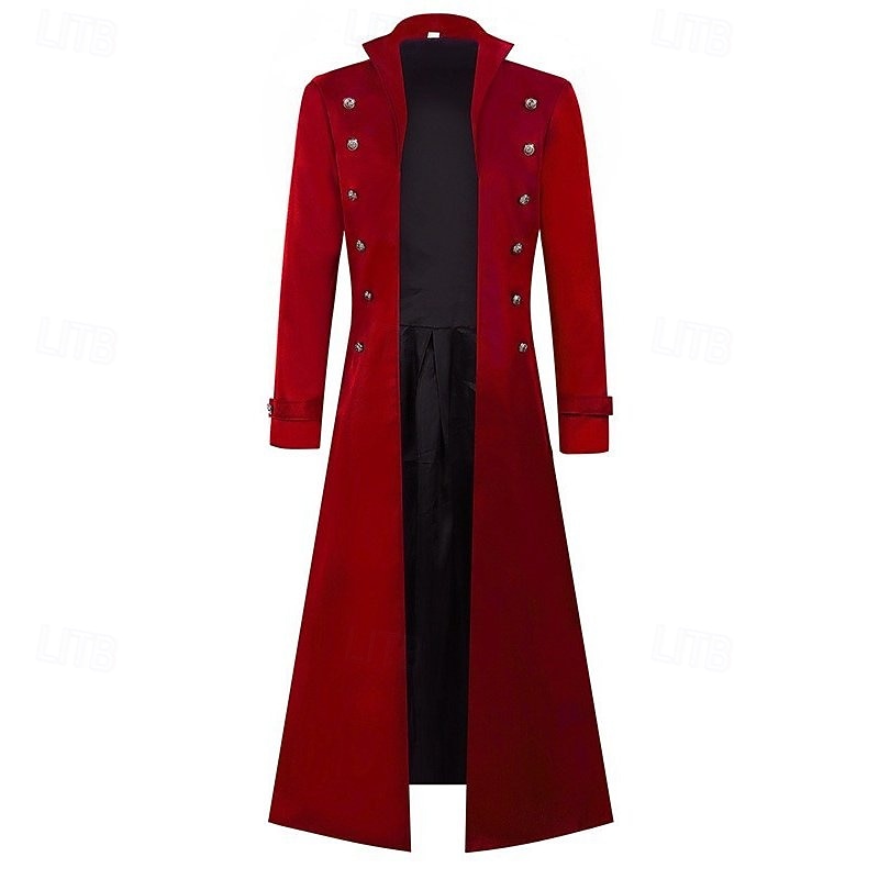 Medieval Renascentist Steampunk Geacă Palton Mâneci Lungi Vampiri Aventurier Doctorul ciumei Costume de fancy Bărbați Steampunk Halloween Carnaval Mascaradă Petrecere / Seara Târgul Renașterii LARP 2026 - $43.99 –P3