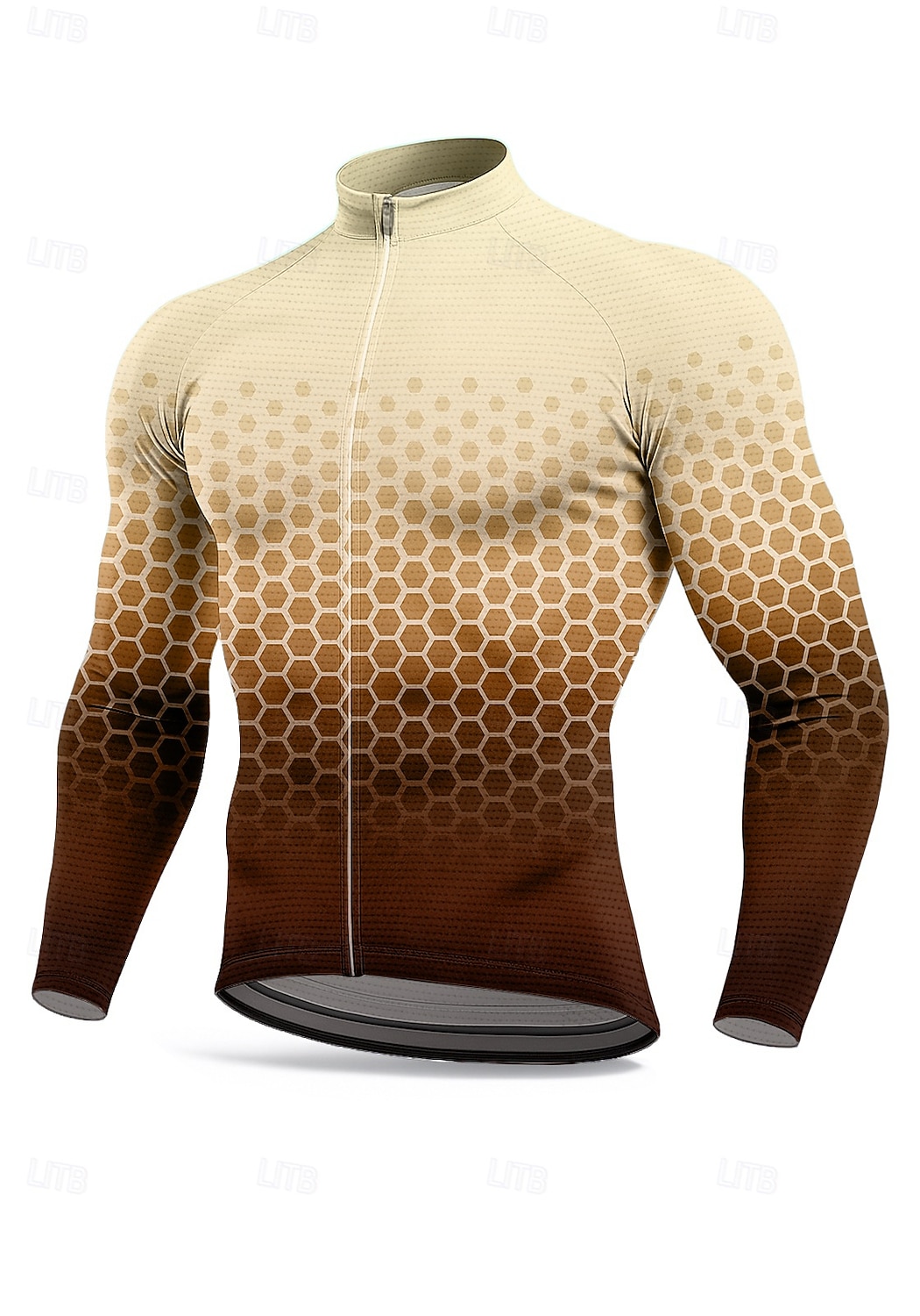 Men's Tops Cycling Jersey Graphic Geometric Gradient Long Sleeve Bike Jacket Jersey Top with 3 Rear Pockets Sun Sun Protection Sunscreen Quick Dry Sports Blue Dark Green Brown Clothing Apparel 2026 - $34.99 –P7