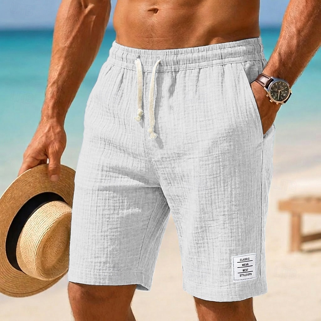 Per uomo Shorts Pantaloncini Estivi Shorts da Spiaggia Pantaloncini casual Coulisse Elastico in vita Tinta unica Testurizzato Comodità Traspirante Corto Casuale Quotidiano All'aperto Moda Retr del 2026 a $25.99 –P5