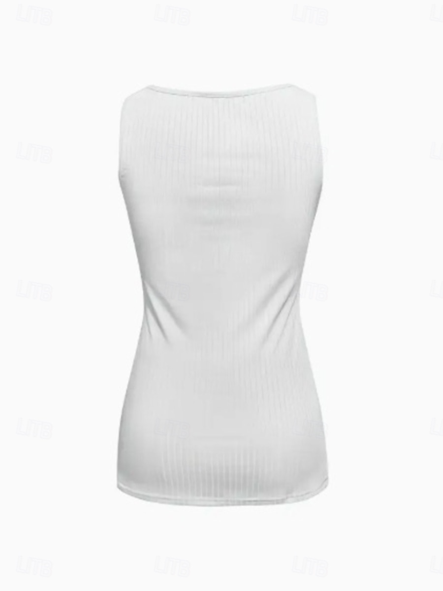 Per donna Top con cuciture in pizzo Canotta a canotta Tessuto Pizzo Patchwork Vacanza Senza maniche Casuale Bianco Giallo Rosa Azzurro cielo Estate del 2026 a $22.99 –P13