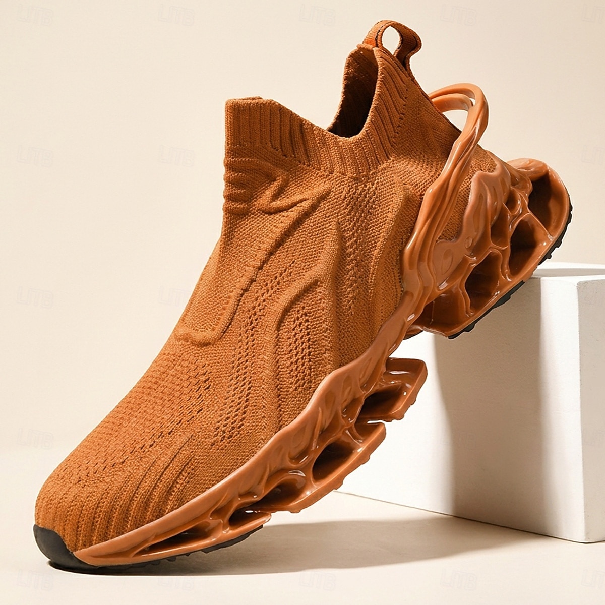Zapatillas deportivas de punto transpirables para hombre, ligeras y sin cordones, ideales para caminar y correr, para uso casual, viajes, fitness, actividades al aire libre y comodidad diaria. 2026 - $59.99 –P6