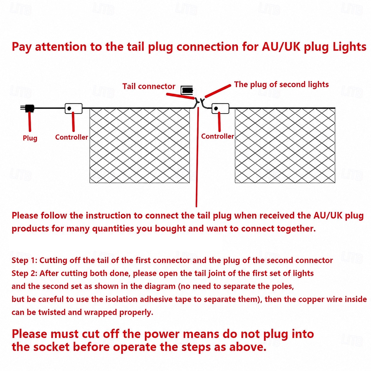 Luces de cadena LED de 3.5M 3xRed de pavo real decoración de Año Nuevo red flexible de luces de cadena de colores para decoración de patio al aire libre césped y árbol luz de vacaciones AC110V 220V 2026 - $64.99 –P2