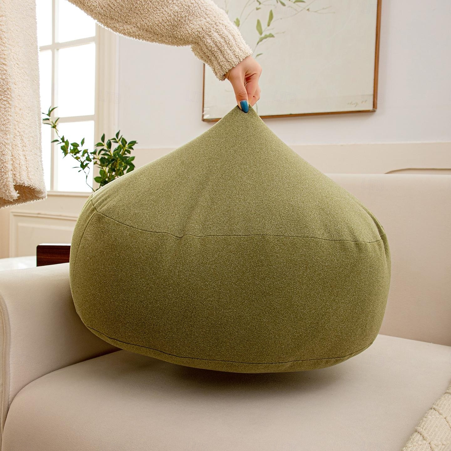 Ultra Soft Suede Pebble Throw Pillow, Fluffy Rock Shaped Floor Seating Cushion, Cute Novelty Stone Hugging Pillow for Sofa, Bedroom & Home Decor 2026 - $66.99 –P7