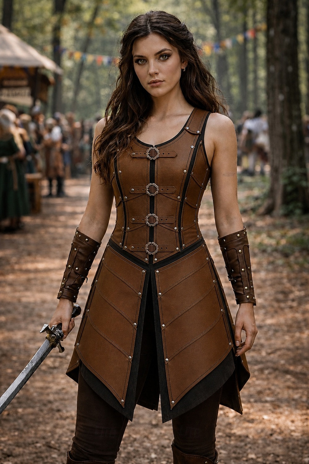 Medieval Renascentist Rochii Arme si Armuri Γιλέκο Războinic Fecioara scutului Barbar Costume de fancy Pentru femei Viching Fantezie Halloween Carnaval Performanță LARP Ren Faire Adulți Rochie 2026 - $82.99 –P13