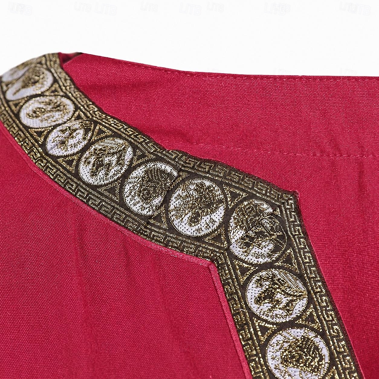 Mittelalterlich Renaissance 17. Jahrhundert Hemd Tunika Pirat Krieger Ritter Wikinger Keltischer Ritter Bestickt Stickerei Kostüm Herren Vikinger Fantasie Halloween Maskerade Leistung Maskerade LARP 2026 - $23.99 –P15