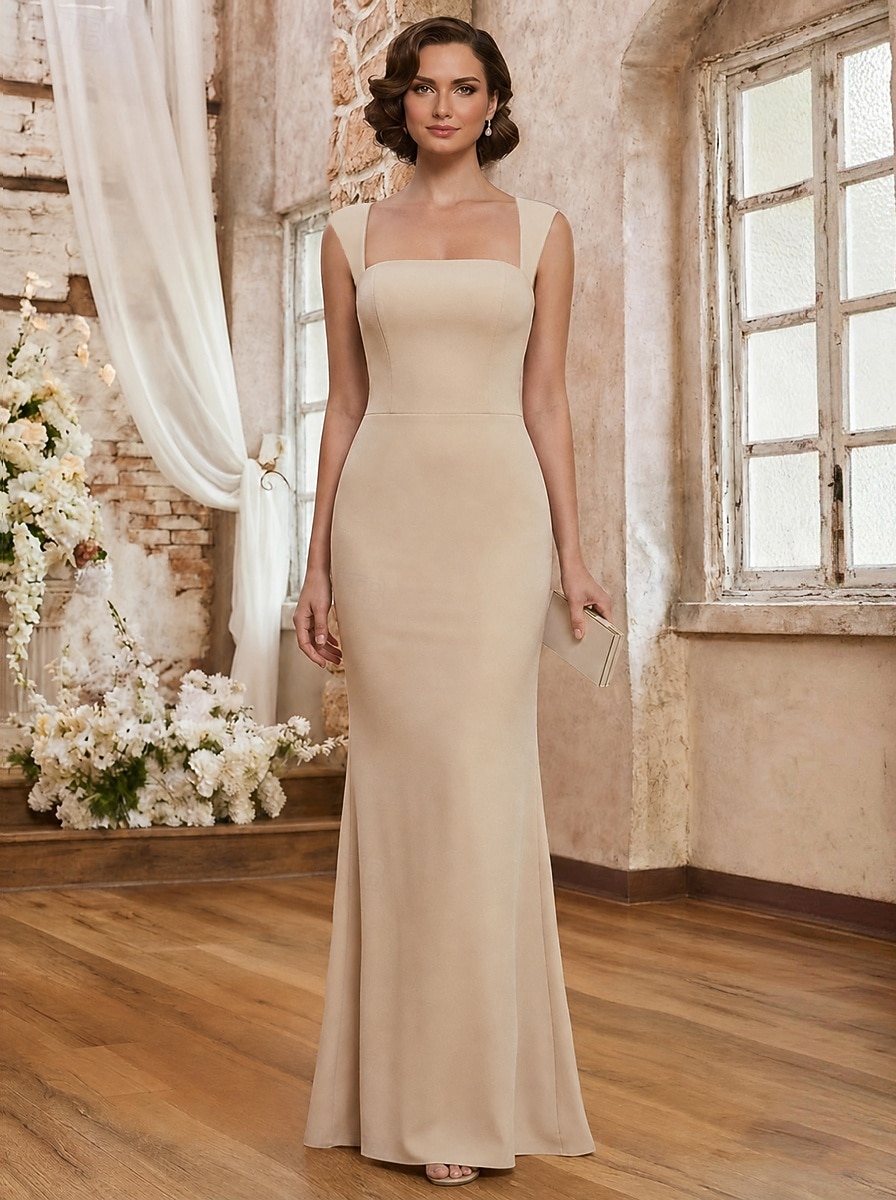 Due Pezzi Lunghezza al pavimento Vestito da Festa Abito da Cocktail Abito da invitata a nozze Abito da cerimonia per signora Manica Corta Mezza Manica Girocollo Scollo Tondo Elegante Formale Ospite del 2026 a $95.99 –P3