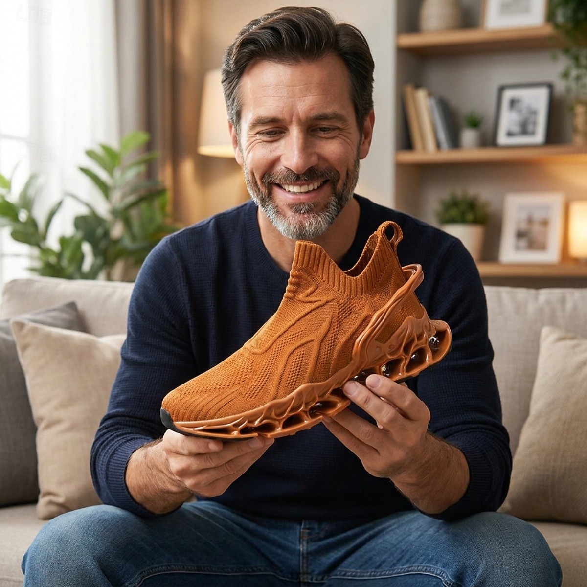 Zapatillas deportivas de punto transpirables para hombre, ligeras y sin cordones, ideales para caminar y correr, para uso casual, viajes, fitness, actividades al aire libre y comodidad diaria. 2026 - $59.99 –P4