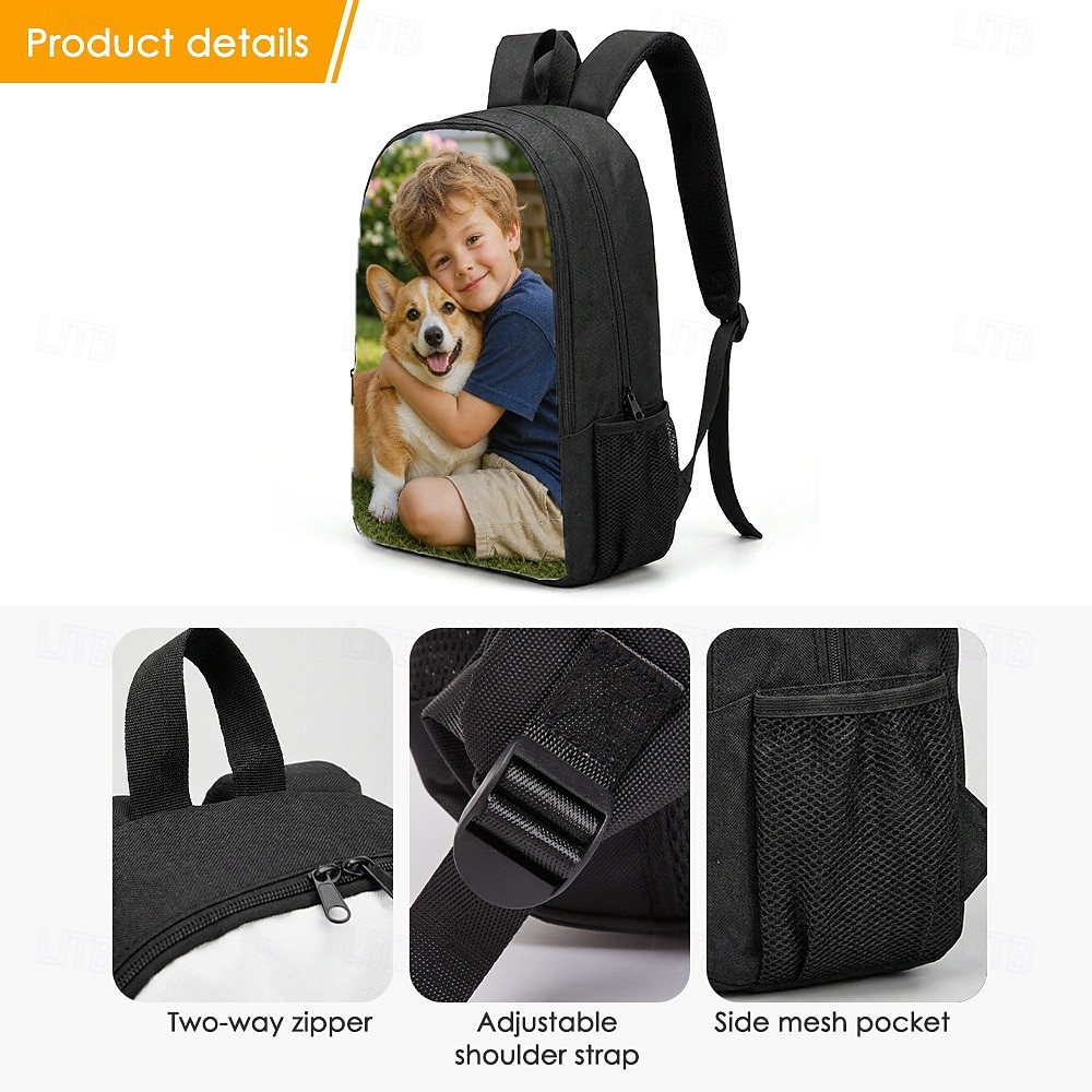 Custom Photo Kids Backpack for Back to School – Personalized School Bag with Picture Print for Boys and Girls 2026 - €20.99 –P6
