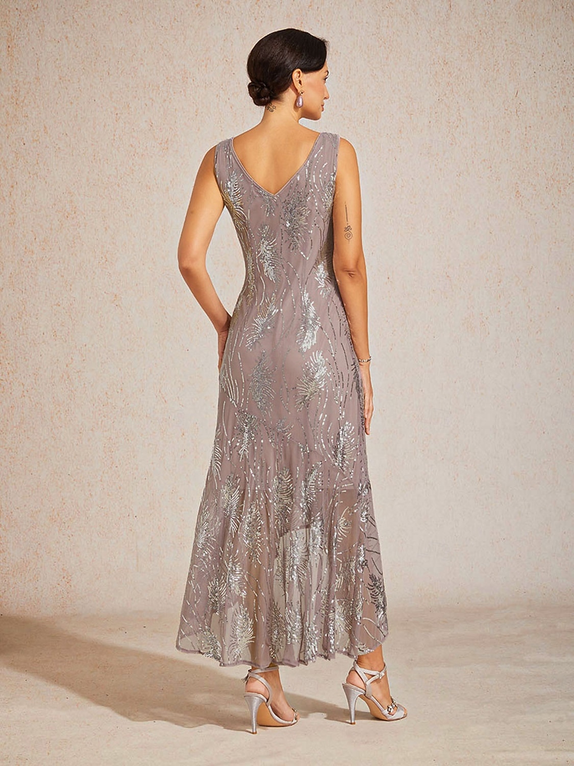 club monaco light blue dress Sky With Scarf Color:Champagne C si-medium Celestial Crystalline Midi Dress– special occasions or any
