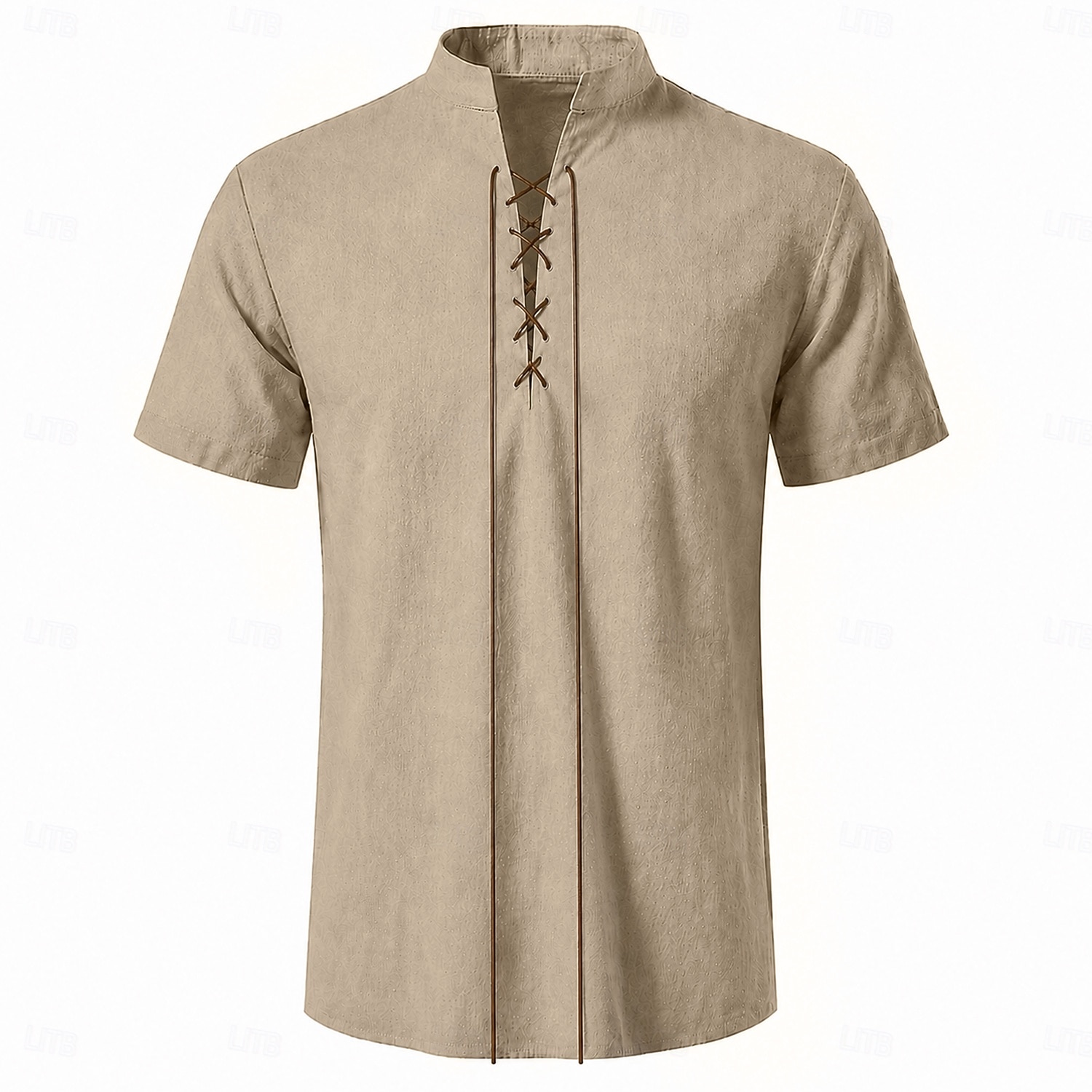 Medieval Renacimiento Camisas Mangas cortas Pirata Vikingo Disfraz Hombre Vikingo Pirata Víspera de Todos los Santos Carnaval Rendimiento LARP Feria Ren Adulto Camisas Verano 2026 - $29.99 –P1