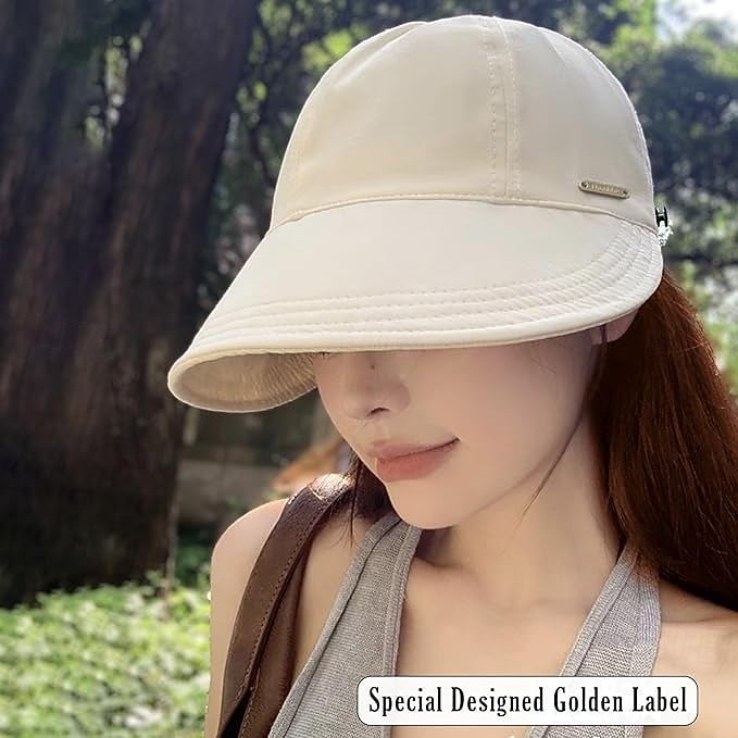 Gorra de mujer con visera de ala ancha, protección UV UPF 50+, ajustable y plegable, ideal para llevar al pecho, practicar senderismo, pescar, jugar al golf, ir a la playa, acampar y viajar. 2026 - $12.99 –P2