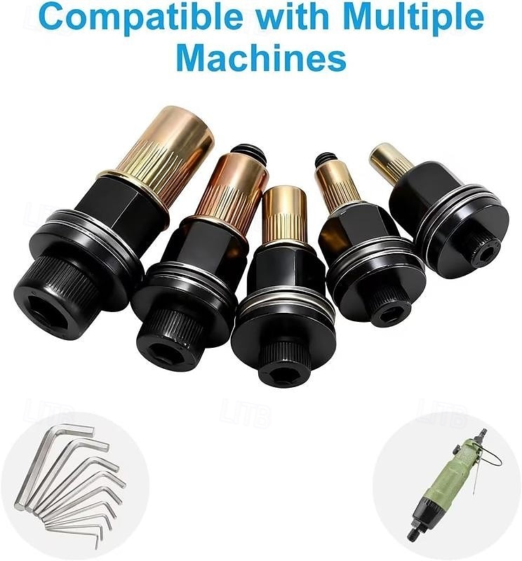 Set di utensili per rivetti in acciaio al carbonio, testa per rivetti, kit di rivetti filettati M3, M4, M5, M6, M8, accessorio per rivettatrice manuale per officine di riparazione auto. del 2026 a $25.99 –P5