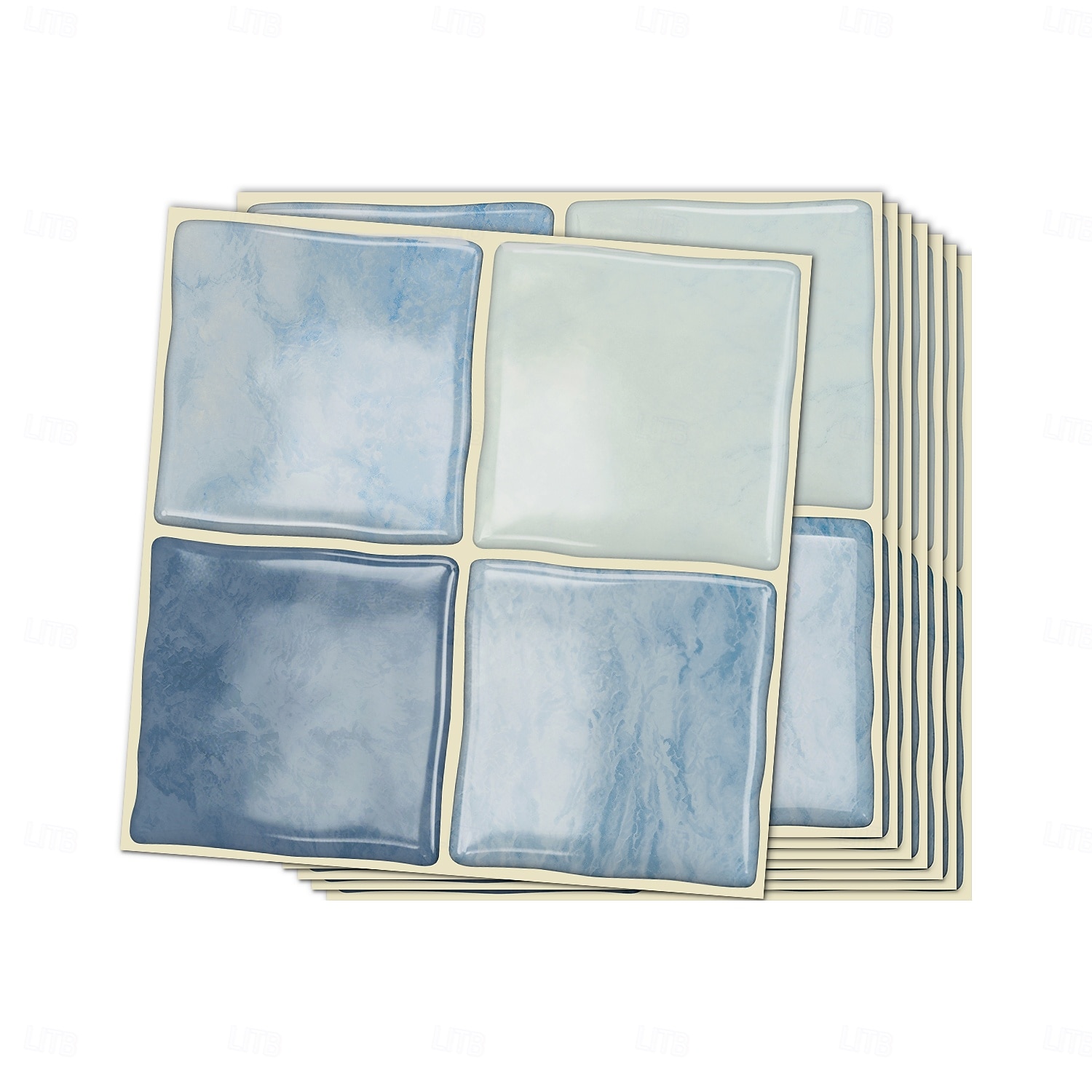 24 adhesivos 3D para azulejos de pared, adhesivos autoadhesivos para salpicaderos con efecto de azulejo y patrón a cuadros, paneles de pared impermeables y removibles para cocina, dormitorio, sala de 2026 - $52.99 –P12
