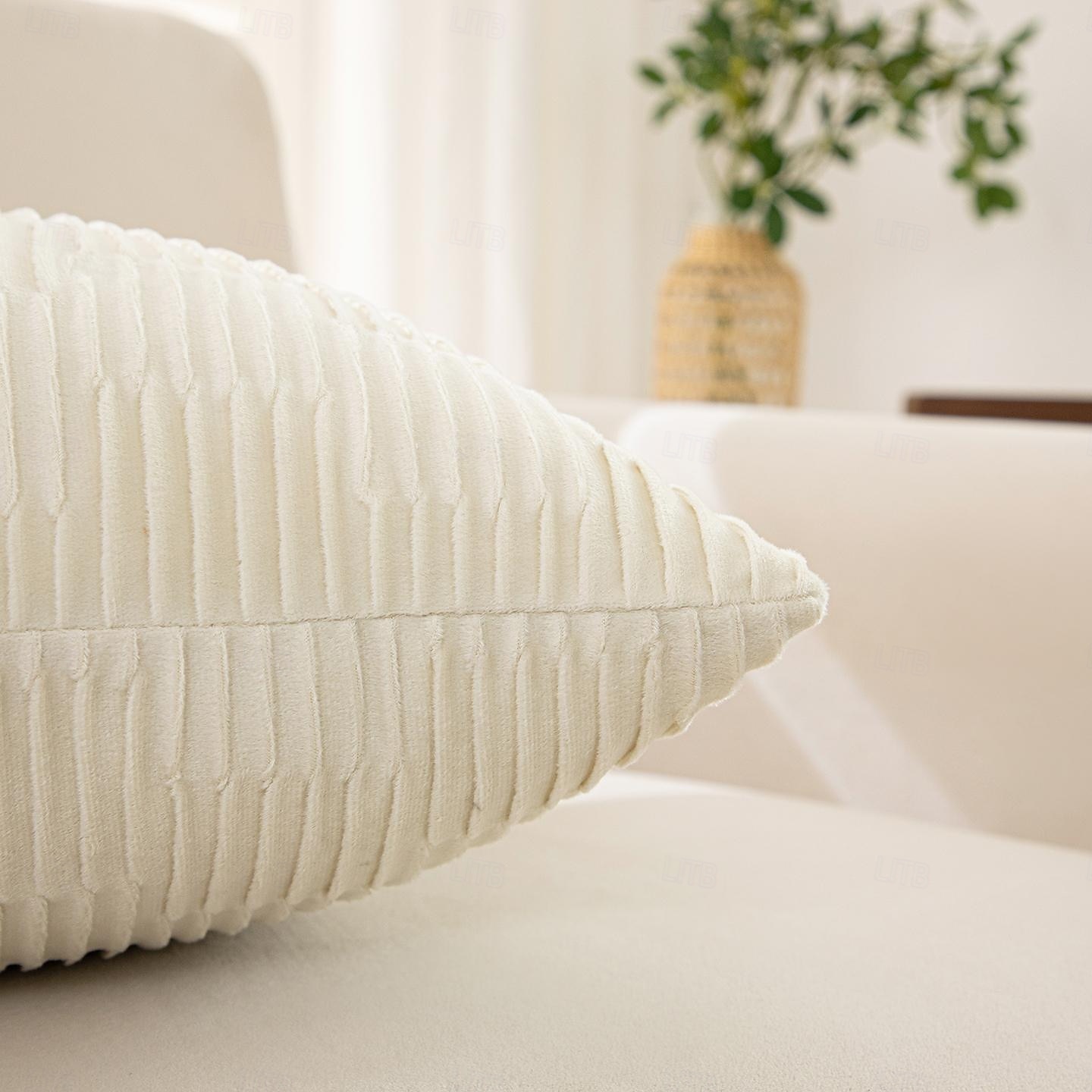 Waldgrüne, gestreifte Kissenbezüge mit Quasten, strukturierte, gewebte quadratische Kissenbezüge im Landhausstil, rustikale, dekorative Boho-Kissenbezüge für Sofa und Couch &Bett (Set aus 2 / 4) 2026 - $36.99 –P3