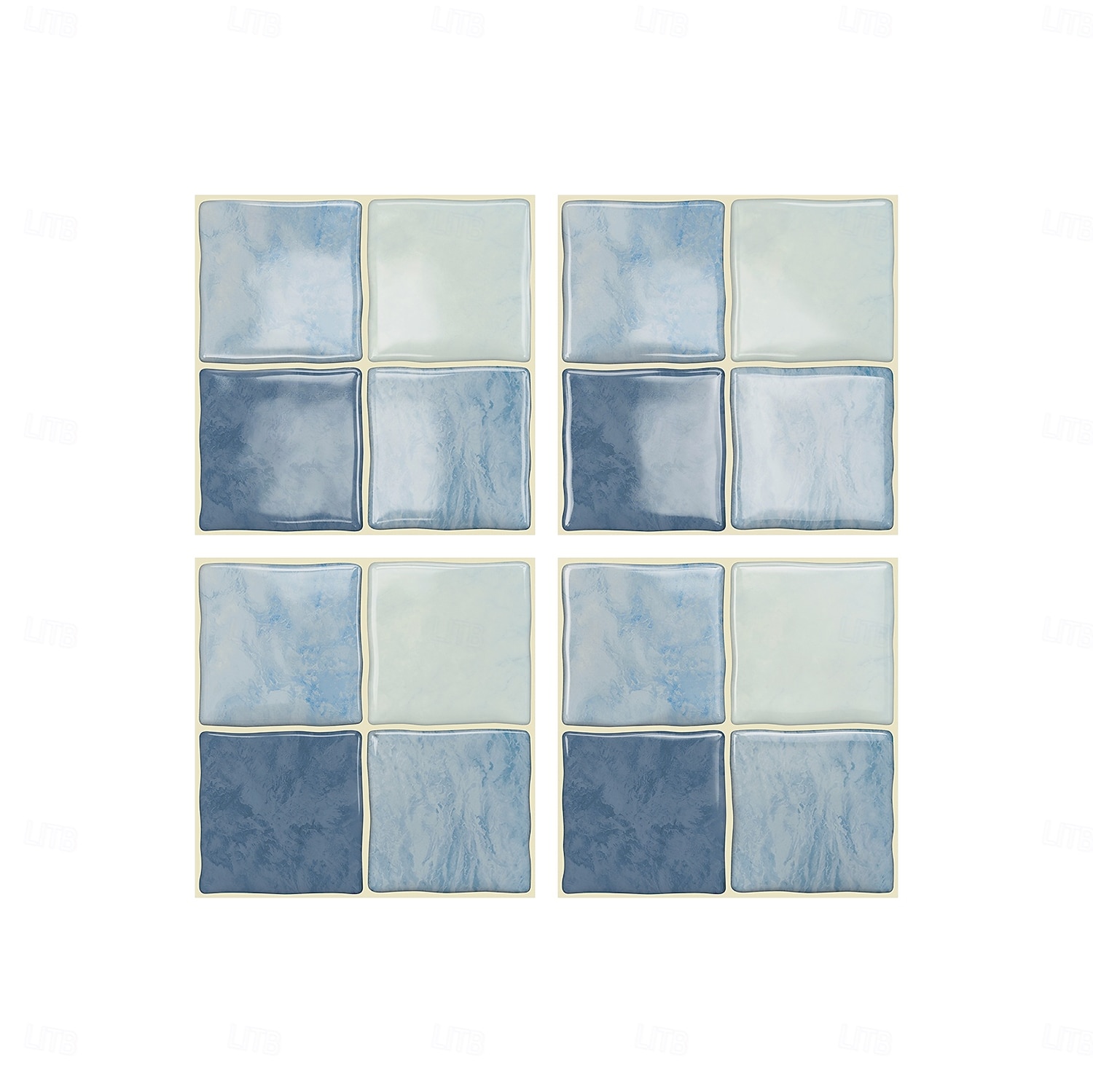 24 adhesivos 3D para azulejos de pared, adhesivos autoadhesivos para salpicaderos con efecto de azulejo y patrón a cuadros, paneles de pared impermeables y removibles para cocina, dormitorio, sala de 2026 - $52.99 –P9