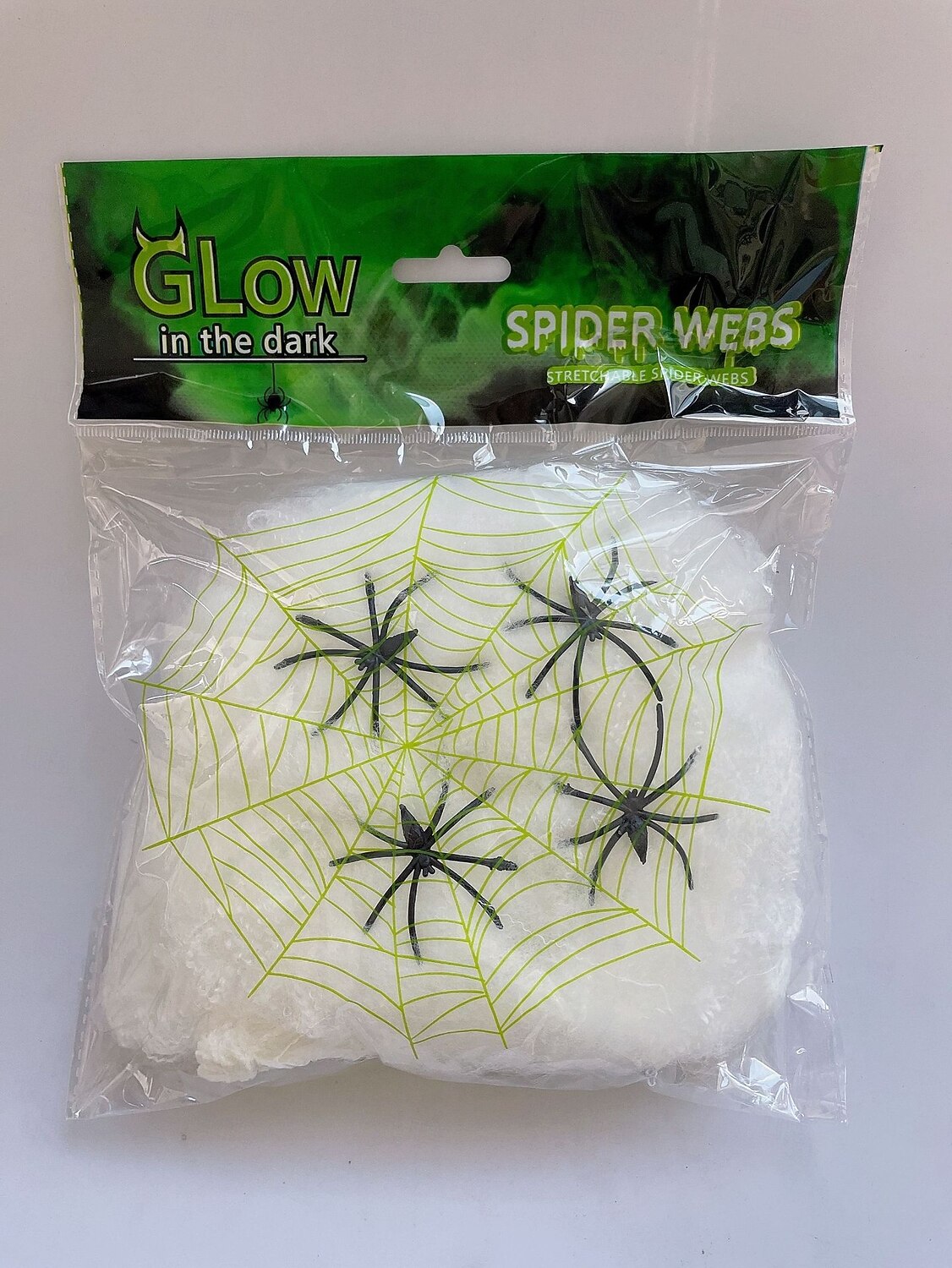 Glow In The Dark Spider Web Halloween Fake Spider Web White Stretch Spider Webs Halloween Decoration Cobwebs for Creepy Halloween Home and Party Indoor and Outdoor Decor 2026 - $9.99 –P4