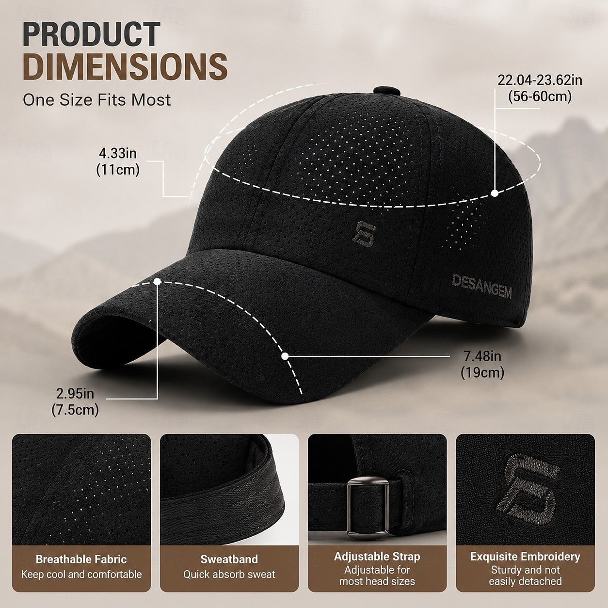 Boné de beisebol masculino respirável com protetor solar, ideal para corrida, leve e de secagem rápida, perfeito para atividades ao ar livre como pesca, caminhadas, golfe, tênis, exercícios e esportes de verão. de 2026 por $15.99 –P1