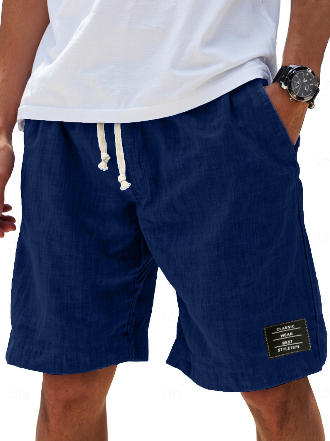 Homme Shorts Shorts d'été Shorts de plage Short décontracté Cordon de serrage Taille Élastique Simple Couleur Unie Confort Léger Longueur Genou Quotidien Extérieur Vêtements de rue Mode Rétro Vintage de 2026 ? $24.99 –P11
