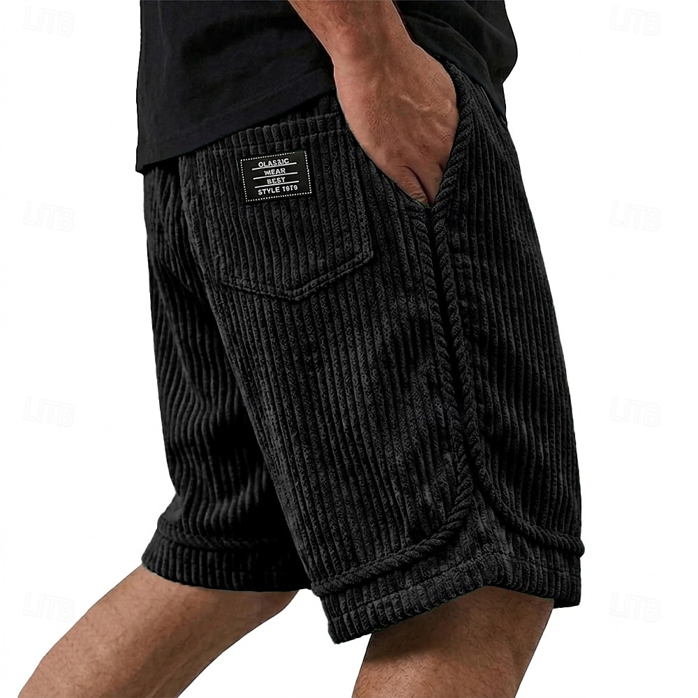 Per uomo Shorts Pantaloncini casual Pantaloncini di velluto a coste Tasca Elastico in vita Semplice Tinta unita Comodità Traspirante Lunghezza al ginocchio Casuale All'aperto Spiaggia Vacanza Moda del 2026 a $28.99 –P2