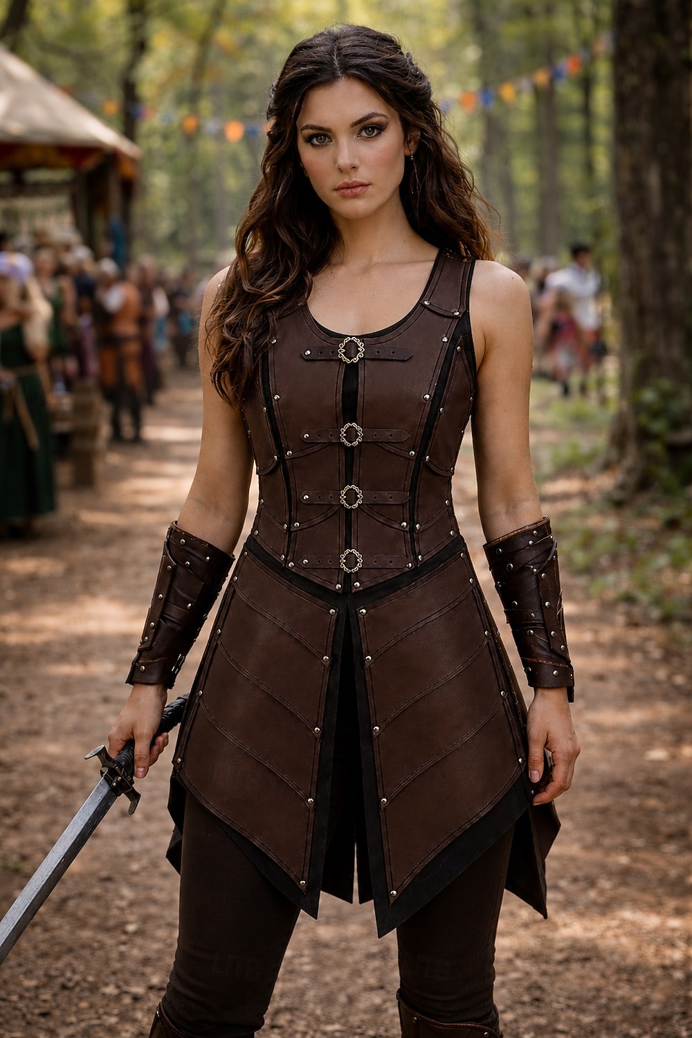 Medieval Renascentist Rochii Arme si Armuri Γιλέκο Războinic Fecioara scutului Barbar Costume de fancy Pentru femei Viching Fantezie Halloween Carnaval Performanță LARP Ren Faire Adulți Rochie 2026 - $82.99 –P1