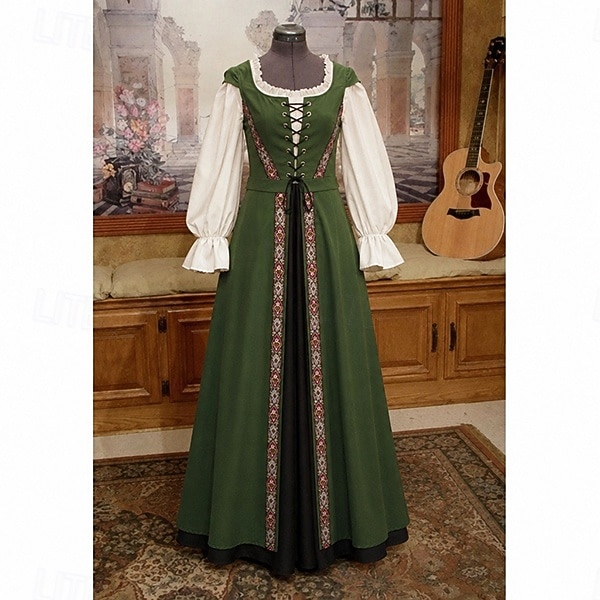 Retro / vintage Victoriansk Medeltida kostymer Klänningar Blus / Skjorta Maskerad Lady Viking Främling Plusstorlekar Maskeradkläder Dam Kunglig Halloween Karnival Maskerad Fest Halloween Vuxna Blus 2026 - $68.99 –P6