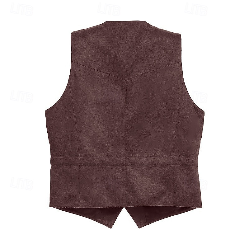 Herren Weste Urlaub Täglich Hochzeitsfeier Verabredung Modisch Brautkleider schlicht Frühling Herbst Knopf Tasche Nylon Komfortabel Glatt Einreiher - 1 Knopf V Ausschnitt Regular Fit Schwarz Leicht 2026 - $34.99 –P13
