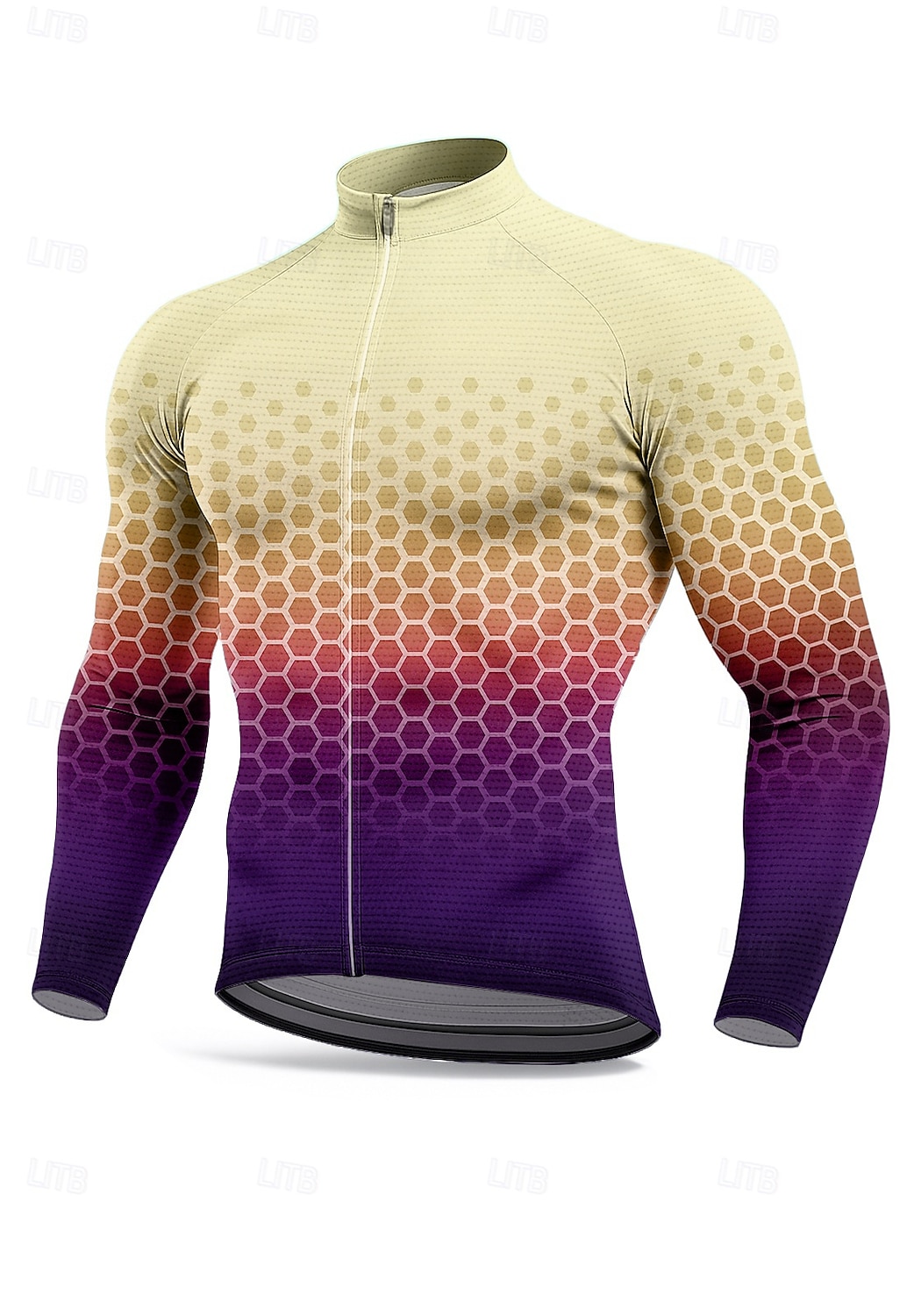 Men's Tops Cycling Jersey Graphic Geometric Gradient Long Sleeve Bike Jacket Jersey Top with 3 Rear Pockets Sun Sun Protection Sunscreen Quick Dry Sports Blue Dark Green Brown Clothing Apparel 2026 - $34.99 –P9