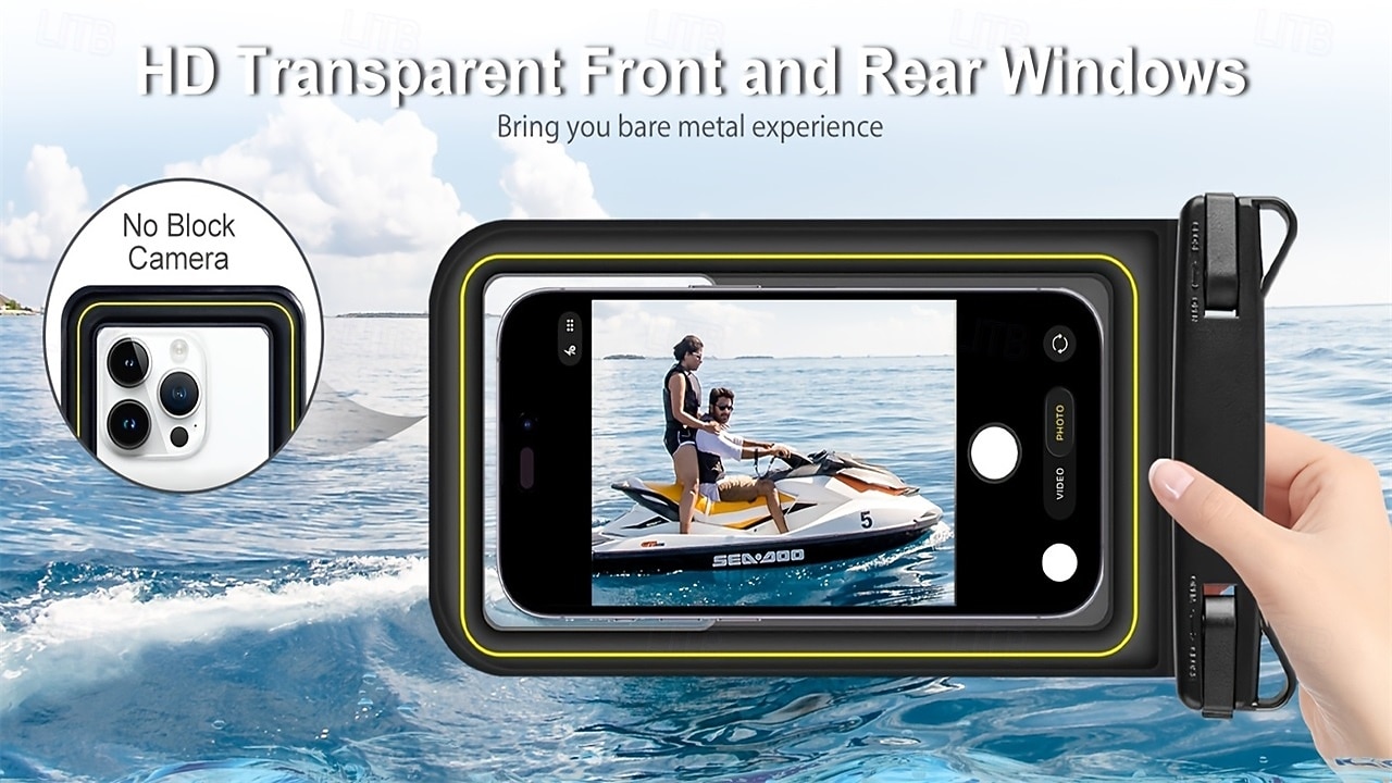 Universal Floating Waterproof Phone Case, IP68 Underwater Dry Bag Pouch with Lanyard for iPhone 17 16 15 Pro Max, Samsung S26 S25 Ultra, Pixel - Clear Camera Window for Swimming Beach Snorkeling 2026 - $16.99 –P3