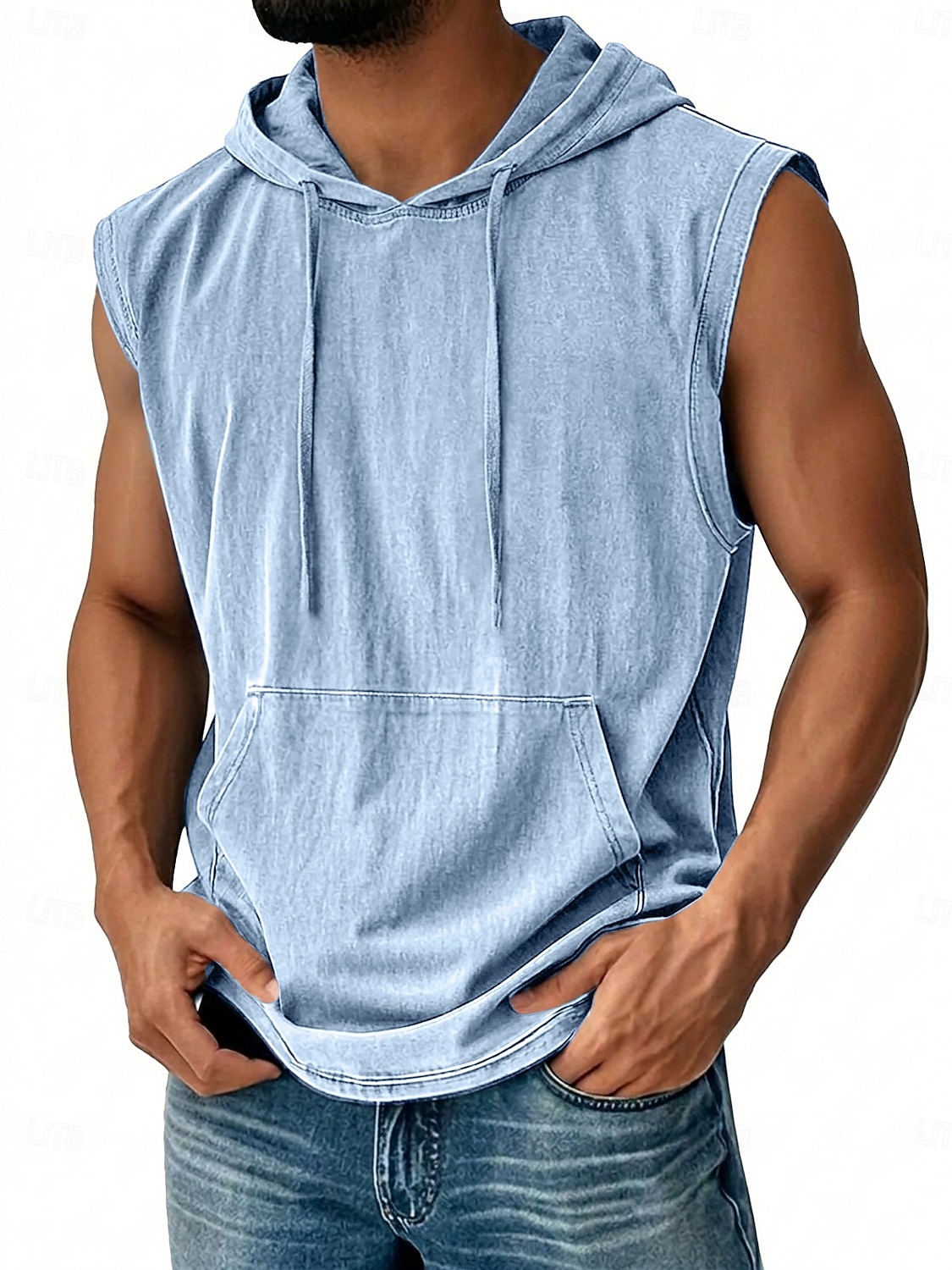 Men's Tank Top Vest Top Undershirt 100% Cotton Acid Wash Shirt Sleeveless Hooded Summer Plain Fashion Designer Basic Pocket Plain Casual Vacation Street Blue Black Navy Blue Top Tee for Men 2026 - $27.99 –P1