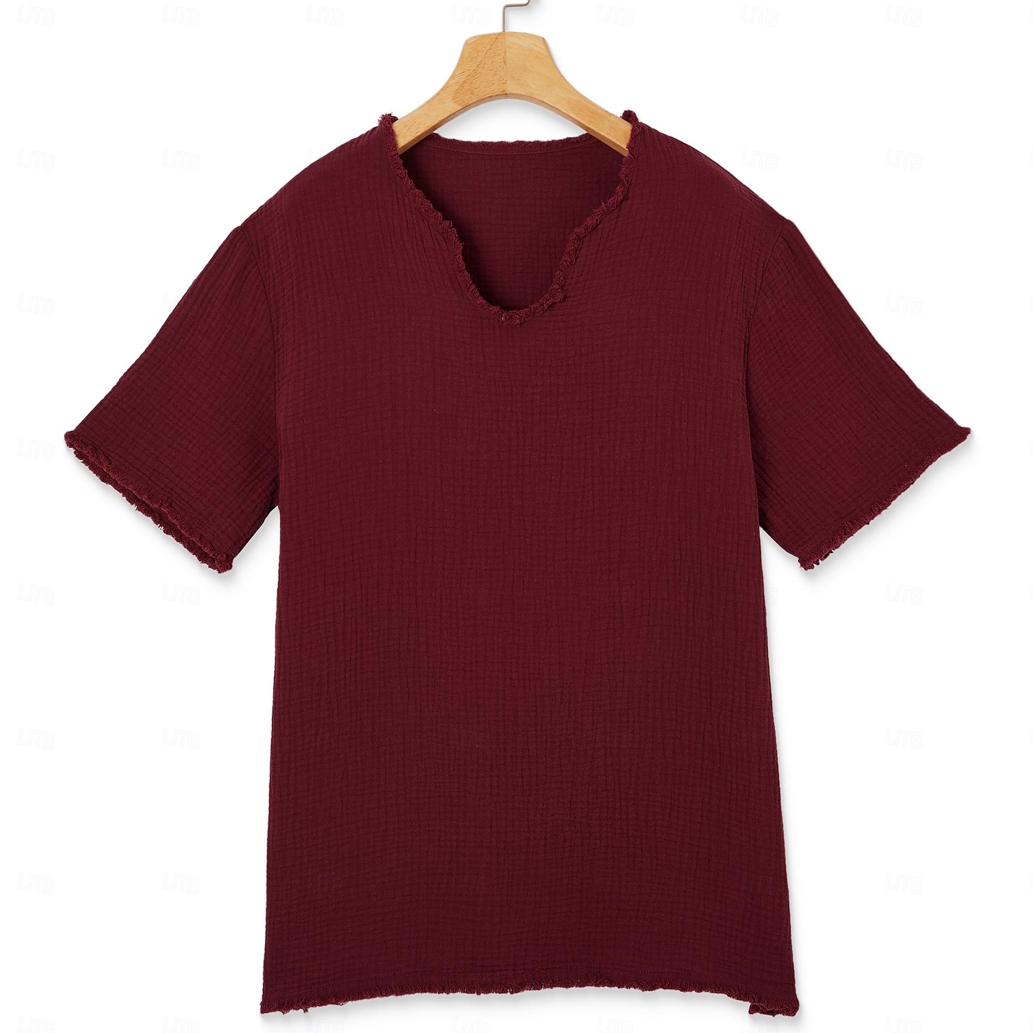 Ανδρικό T-shirt 100% βαμβακερό T-shirt με κοντό μανίκι και V λαιμόκοψη, καλοκαιρινό, άνοιξη, μονόχρωμο, υφή, διακοπές, vintage, αθλητικά, ακατέργαστο, casual, σπίτι, υπαίθριο, μαύρο, λευκό, κρασί, μπλουζάκι για άνδρες 2026 - $22.99 –P1