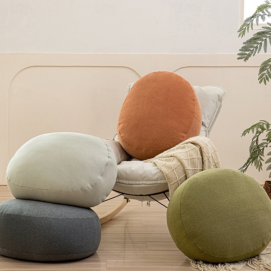 Ultra Soft Suede Pebble Throw Pillow, Fluffy Rock Shaped Floor Seating Cushion, Cute Novelty Stone Hugging Pillow for Sofa, Bedroom & Home Decor 2026 - $66.99 –P1