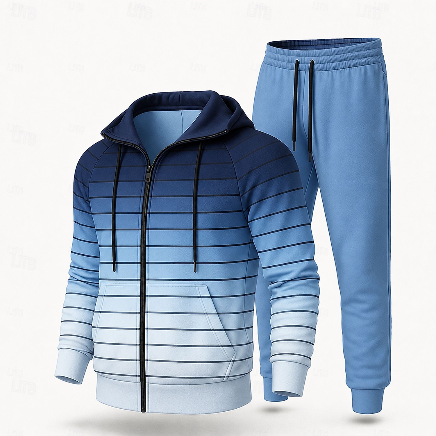 Men's Hoodie Tracksuit 2 Piece Tracksuit Drawstring Zip Up Geometric Clothing Suit Fall Winter Red Blue Vocation Outdoor Travel Lightweight Fashion Breathable Long Sleeve Sport Activewear Stretchy 2026 - $47.99 –P5