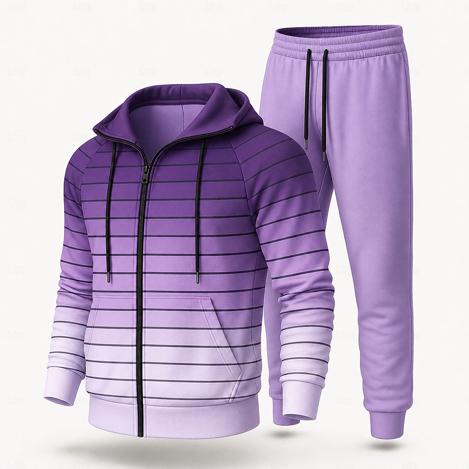 Men's Hoodie Tracksuit 2 Piece Tracksuit Drawstring Zip Up Geometric Clothing Suit Fall Winter Red Blue Vocation Outdoor Travel Lightweight Fashion Breathable Long Sleeve Sport Activewear Stretchy 2026 - $47.99 –P8