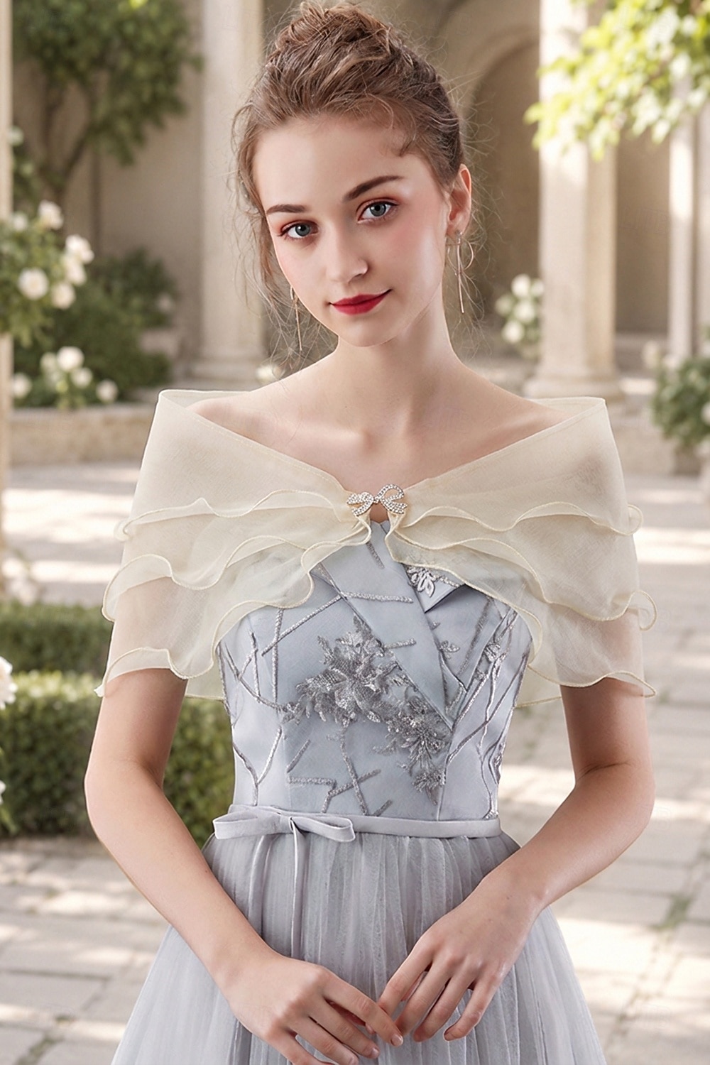 jackets and wraps for formal dresses Shawls Women's Wrap Bolero Shrug Coats / Elegant Sun Protection Short Sleeve Chiffon Wedding With Pure Color Spring & Fall dress to impress 2025 2026 evening gown woman elegant