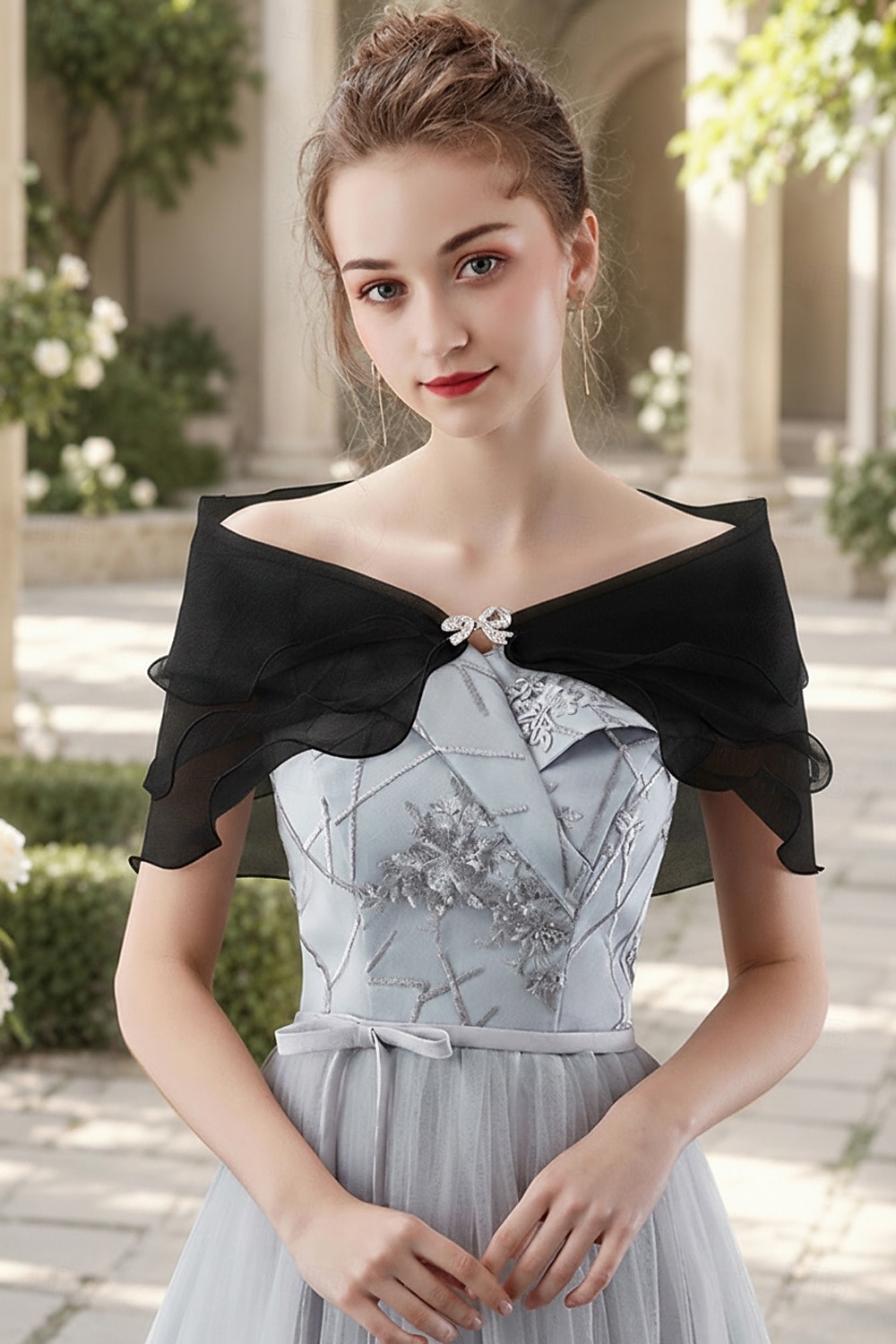 jackets and shawls for formal dresses Women's Wrap Bolero Shrug Coats / Elegant Sun Protection Short Sleeve Chiffon Wedding Wraps With Pure Color Spring & Fall dress to impress 2025 2026 sizeDiva-UK-XXL