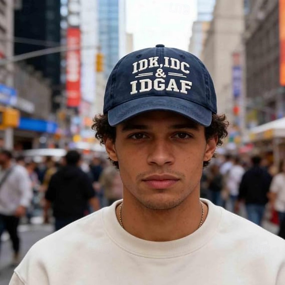 IDK IDC & IDGAF Embroidery Baseball Caps, Vintage Washed Adjustable Dad Hat, Funny Sarcastic Quote Cap for Women Men, Casual Unisex Outdoor Gift 2026 - $15.99 –P4